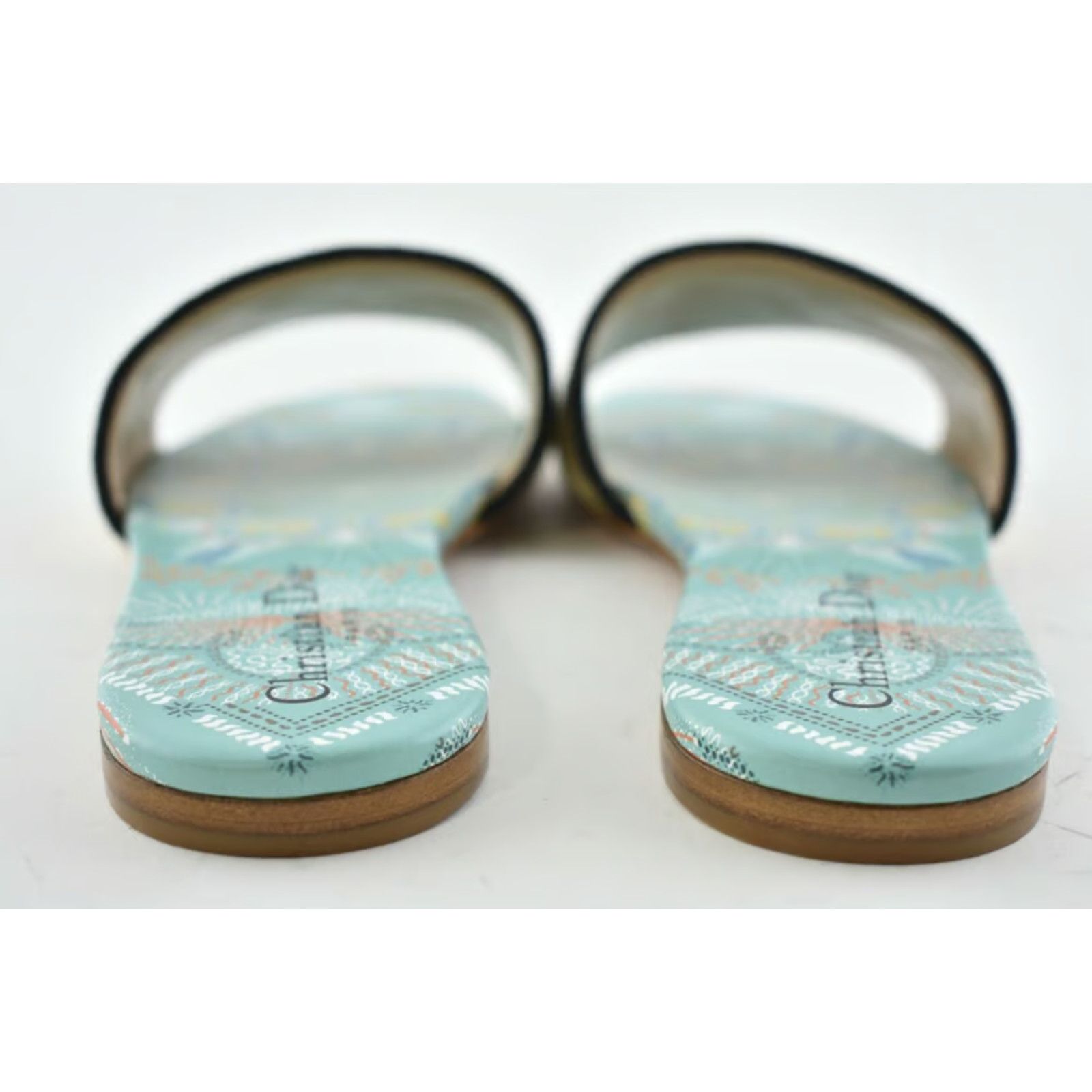 Dior In Lights Dway Embroidered Logo Slide Flat Sandal 35 Size US 5 / IT 35 - 11 Thumbnail