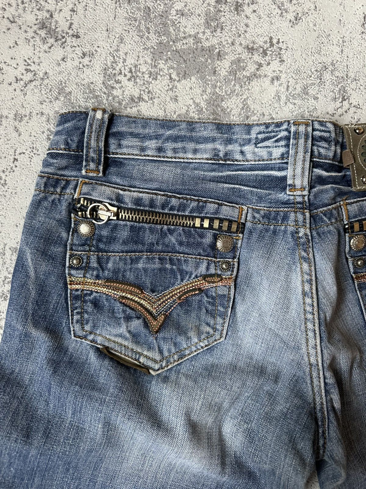 Just Cavalli Denim Just Cavalli Distressed Zipper Pocket Jeans Size US 30 / EU 46 - 6 Thumbnail