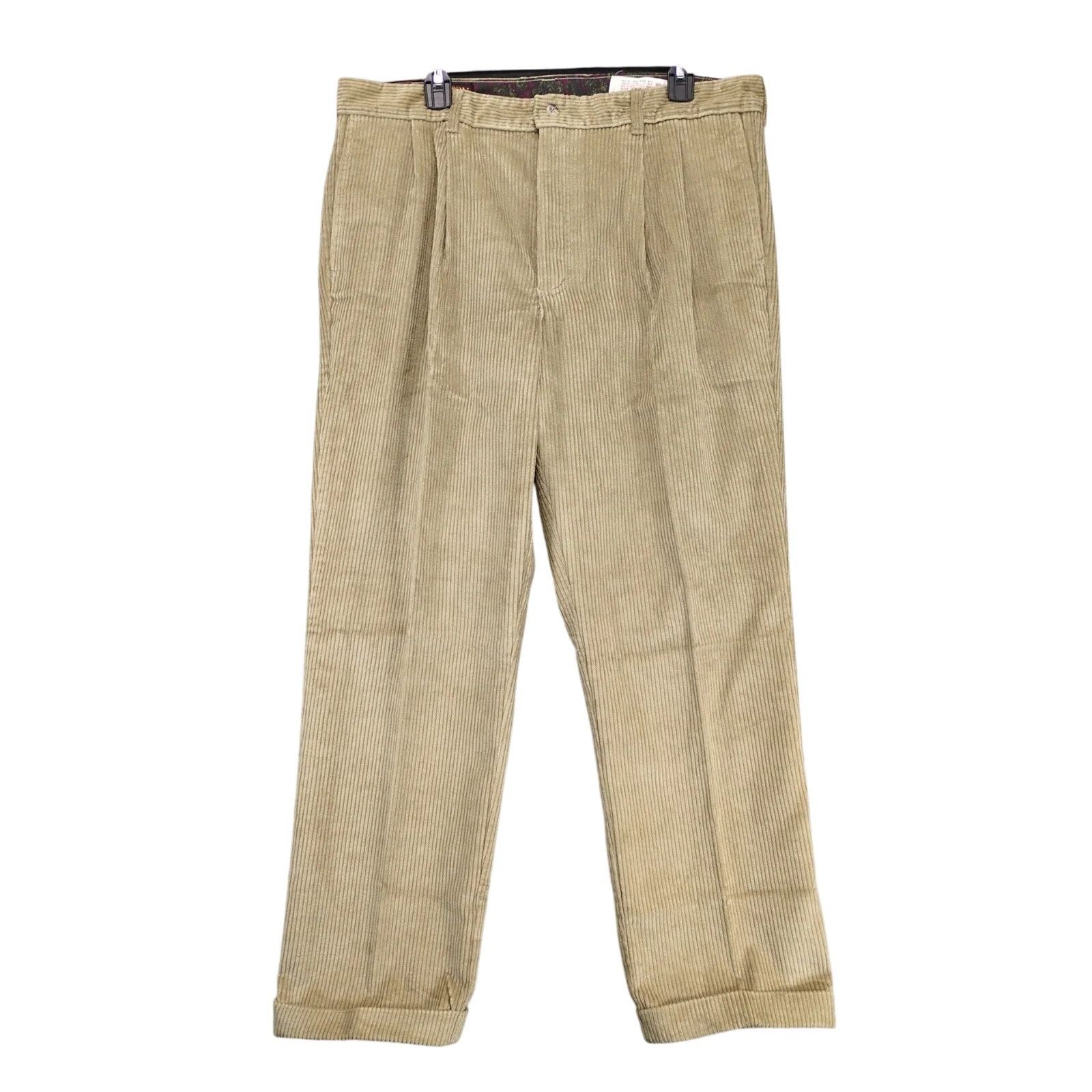 Vintage NWT Vtg 90s Oakton Limited Beige Corduroy Pants Men's 36x29 Size US 36 / EU 52 - 1 Thumbnail