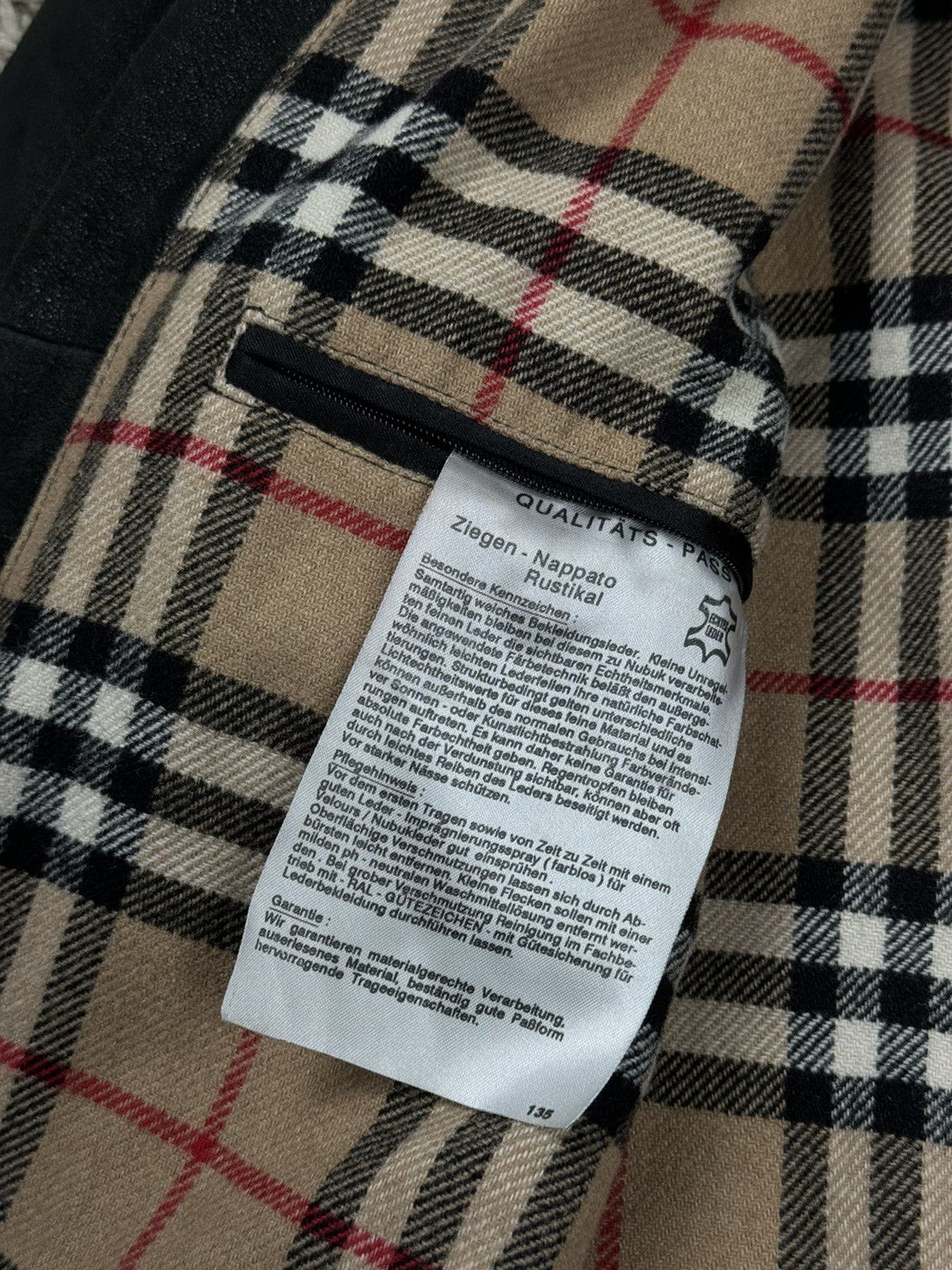 Burberry × Vintage Vintage leather jacket Burberry original luxury casual item Size US XL / EU 56 / 4 - 4 Thumbnail