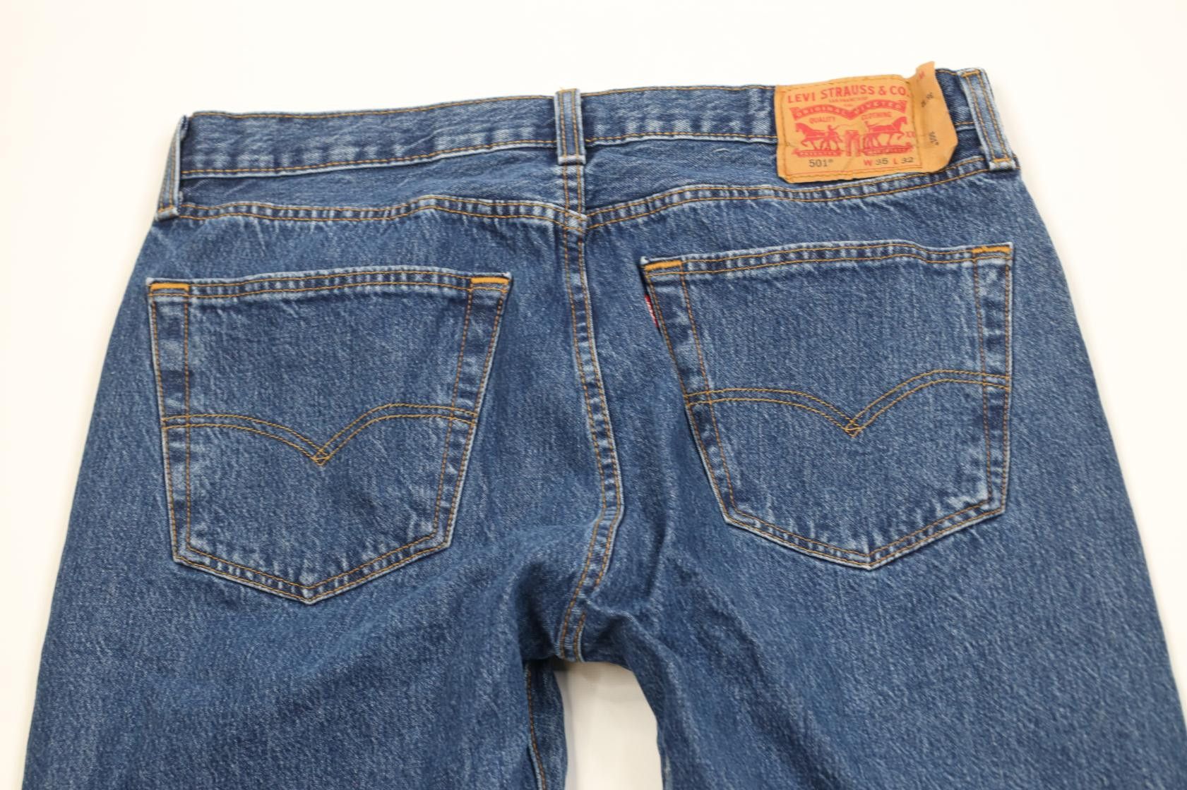 Levi's Vintage Y2K Levis 501xx Button Fly Original Fit Denim Jeans Size US 35 - 10 Thumbnail