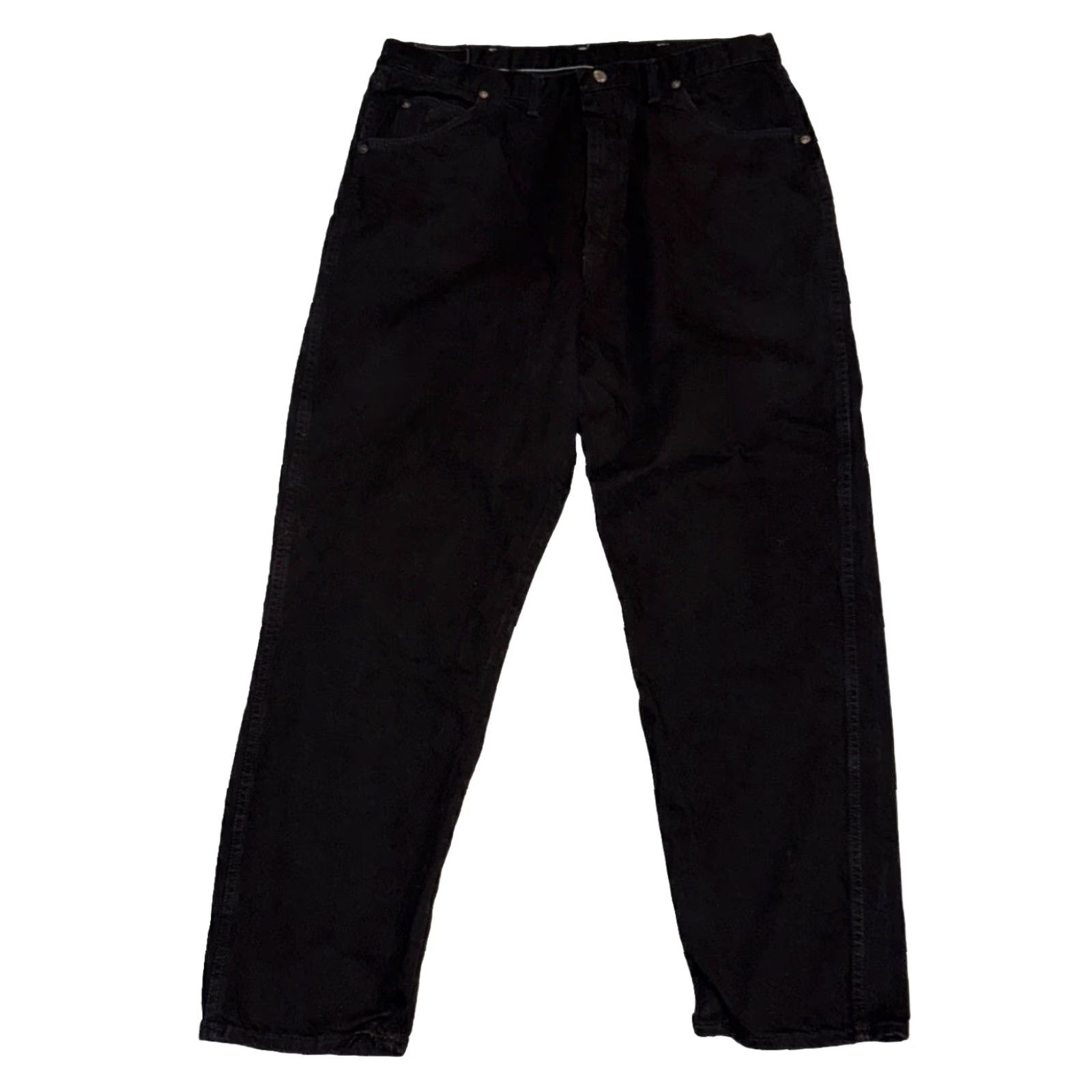 Wrangler VINTAGE Wrangler Jeans Men's Relaxed Fit Straight Leg Black Denim 40 32 EUC Size US 40 / EU 56 - 2 Thumbnail