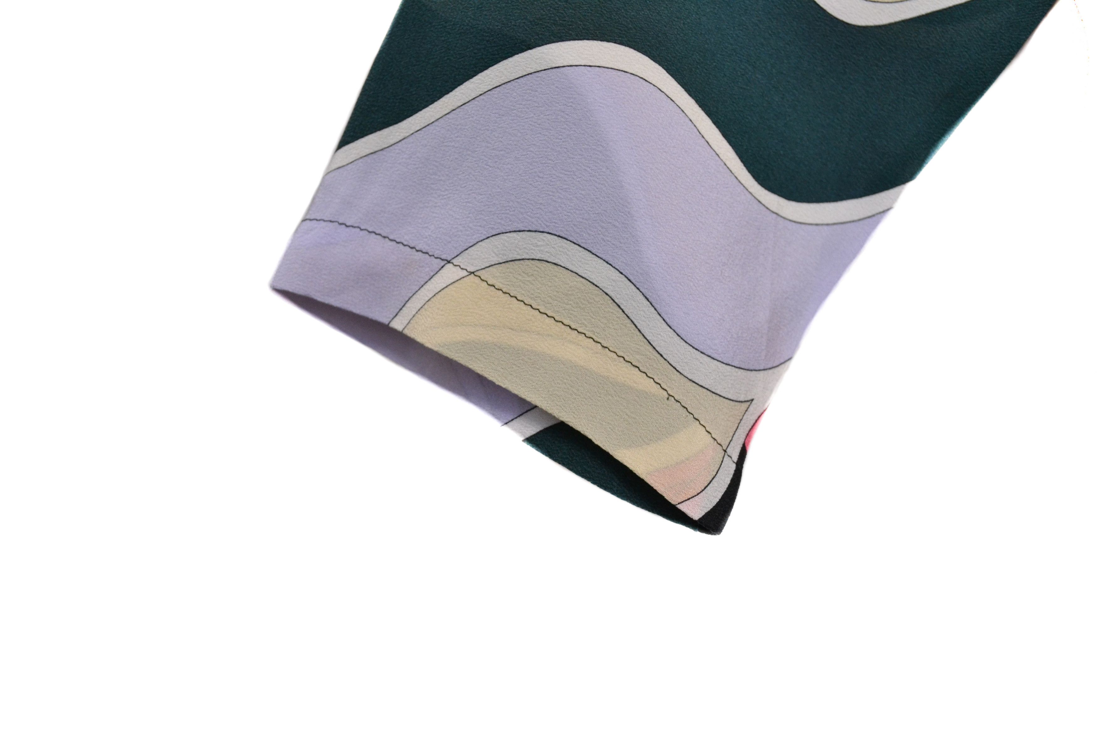 Missoni Missoni "M" 100% Silk Abstract Pattern Blouse Size L / US 10 / IT 46 - 4 Thumbnail