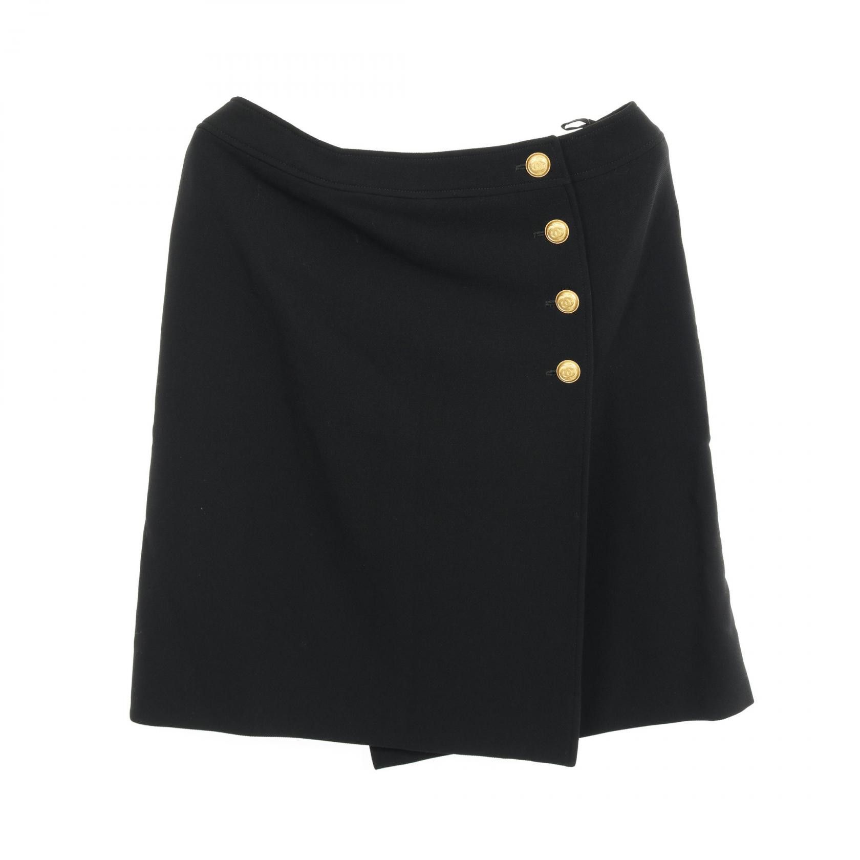 Chanel Chanel Chanel Coco Mark Button Wool Skirt Others Skirts P08503V05073 Size ONE SIZE - 1 Thumbnail