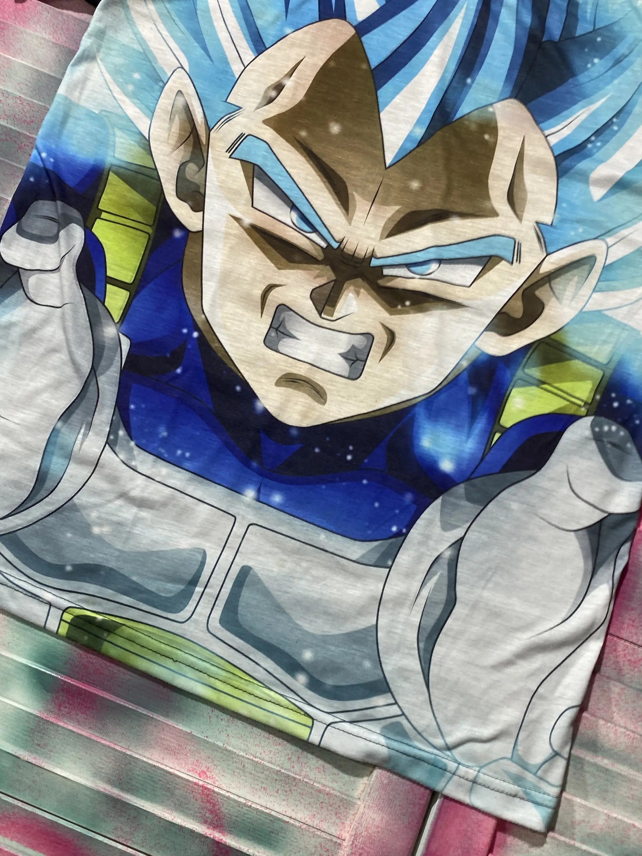 Anime Vintage Y2K Dragon Ball VEGETA AOP T-shirt Size US M / EU 48-50 / 2 - 2 Thumbnail