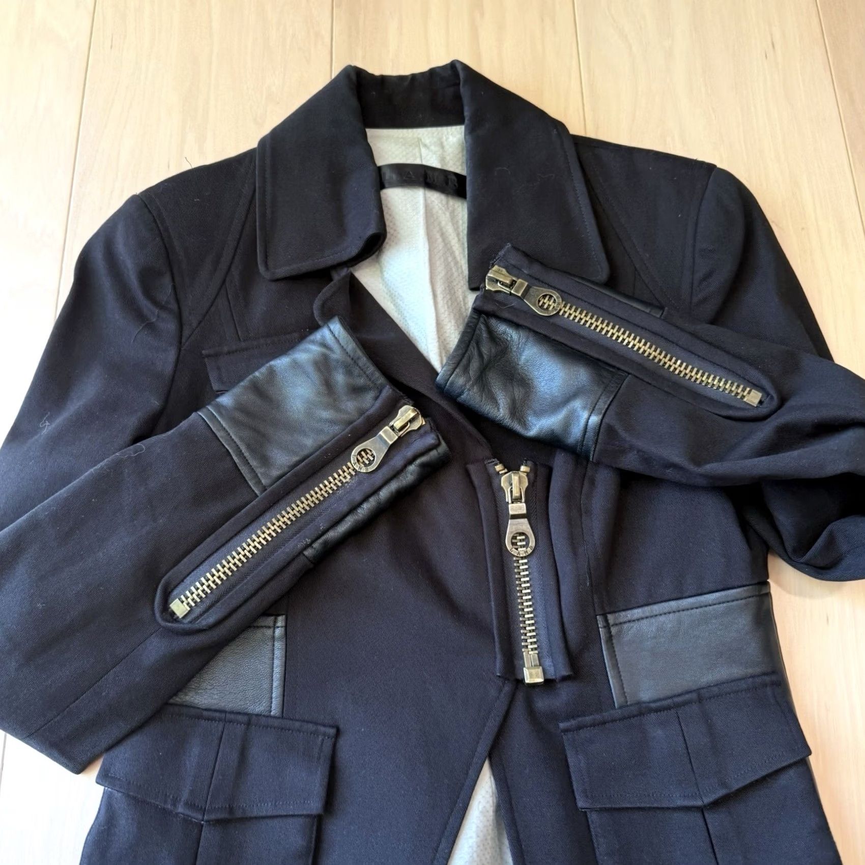 L.A.M.B. VINTAGE L.A.M.B. Motorcycle Jacket Women's 2 Black Blazer Designer New York Glam Size XS / US 0-2 / IT 36-38 - 4 Thumbnail