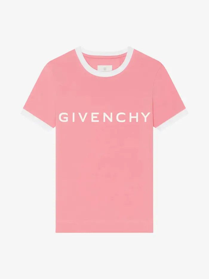 Givenchy o1w1db10326 Ringer T-Shirt in Pink Size XL / US 12-14 / IT 48-50 - 1 Thumbnail