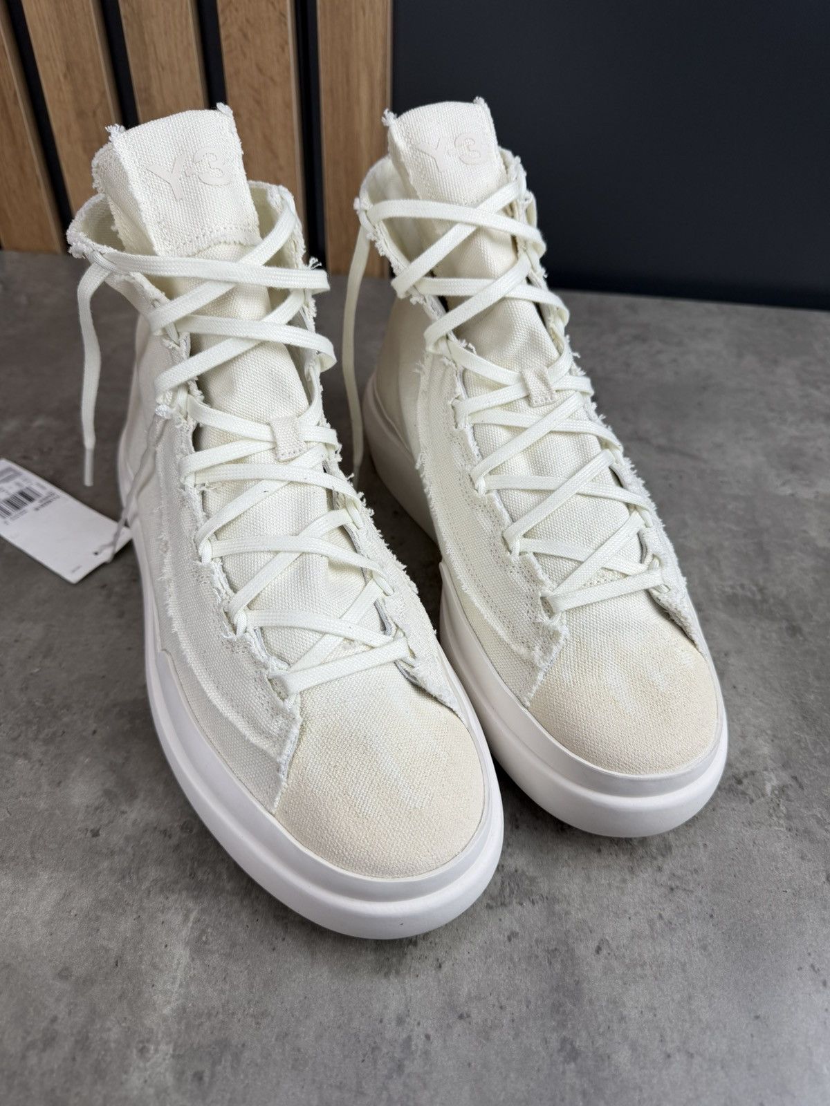 Adidas Adidas Y-3 Nizza High Off White Sneakers Size US 10.5 Size US 10.5 / EU 43-44 - 3 Thumbnail
