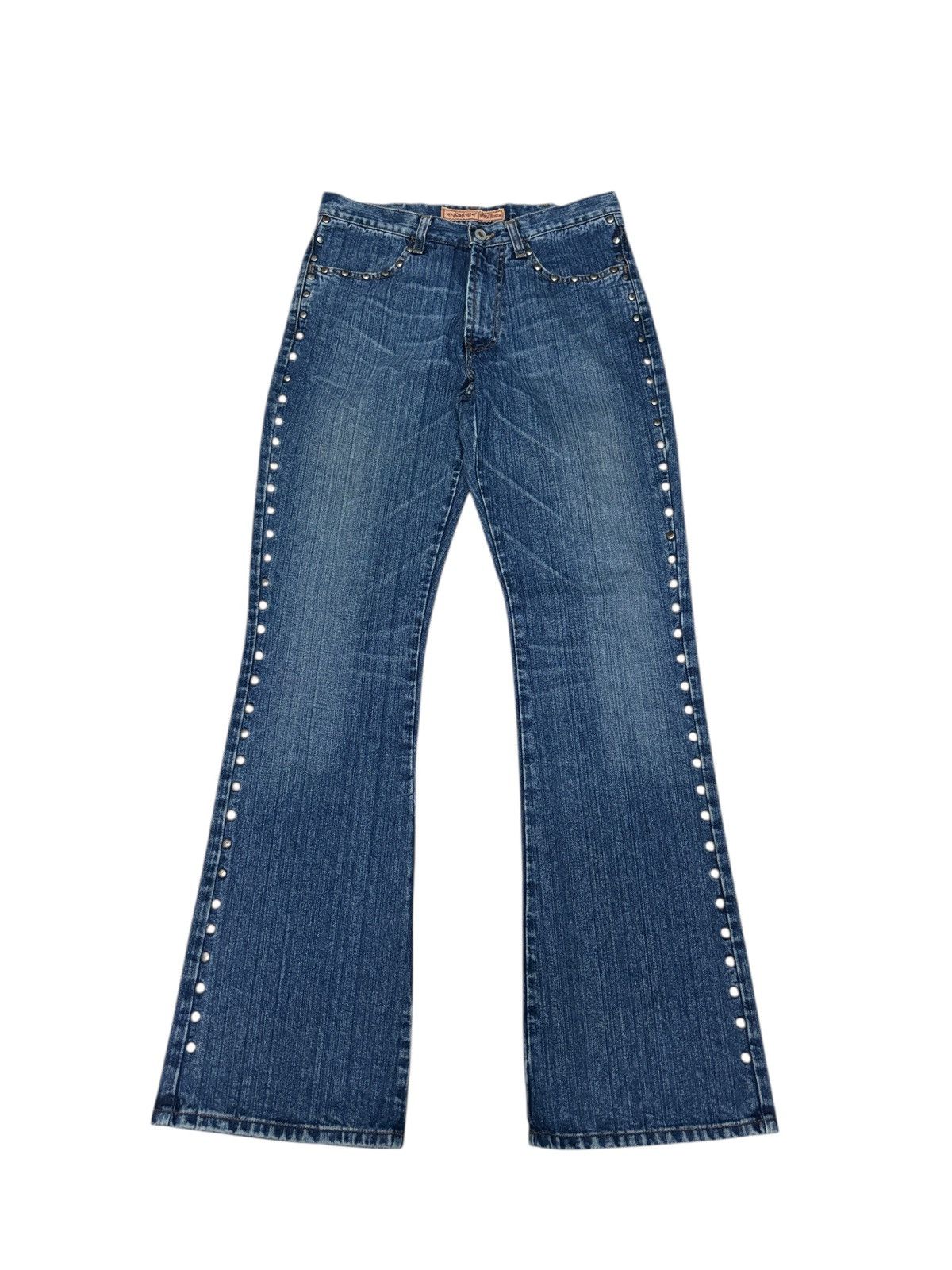 Energie Y2K Energie Italy Studded Flare Denim Jeans Size 29" - 1 Thumbnail