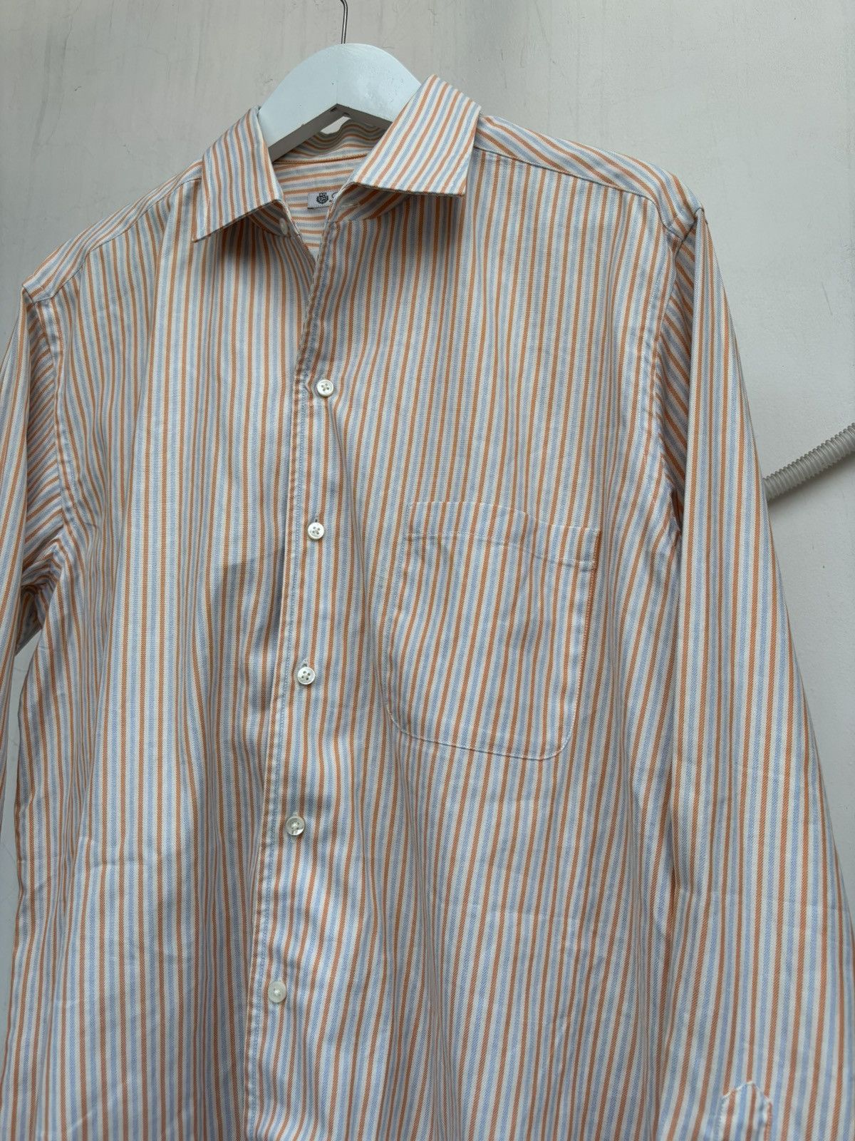 Loro Piana Striped Cotton Shirt Size US XL / EU 56 / 4 - 5 Thumbnail