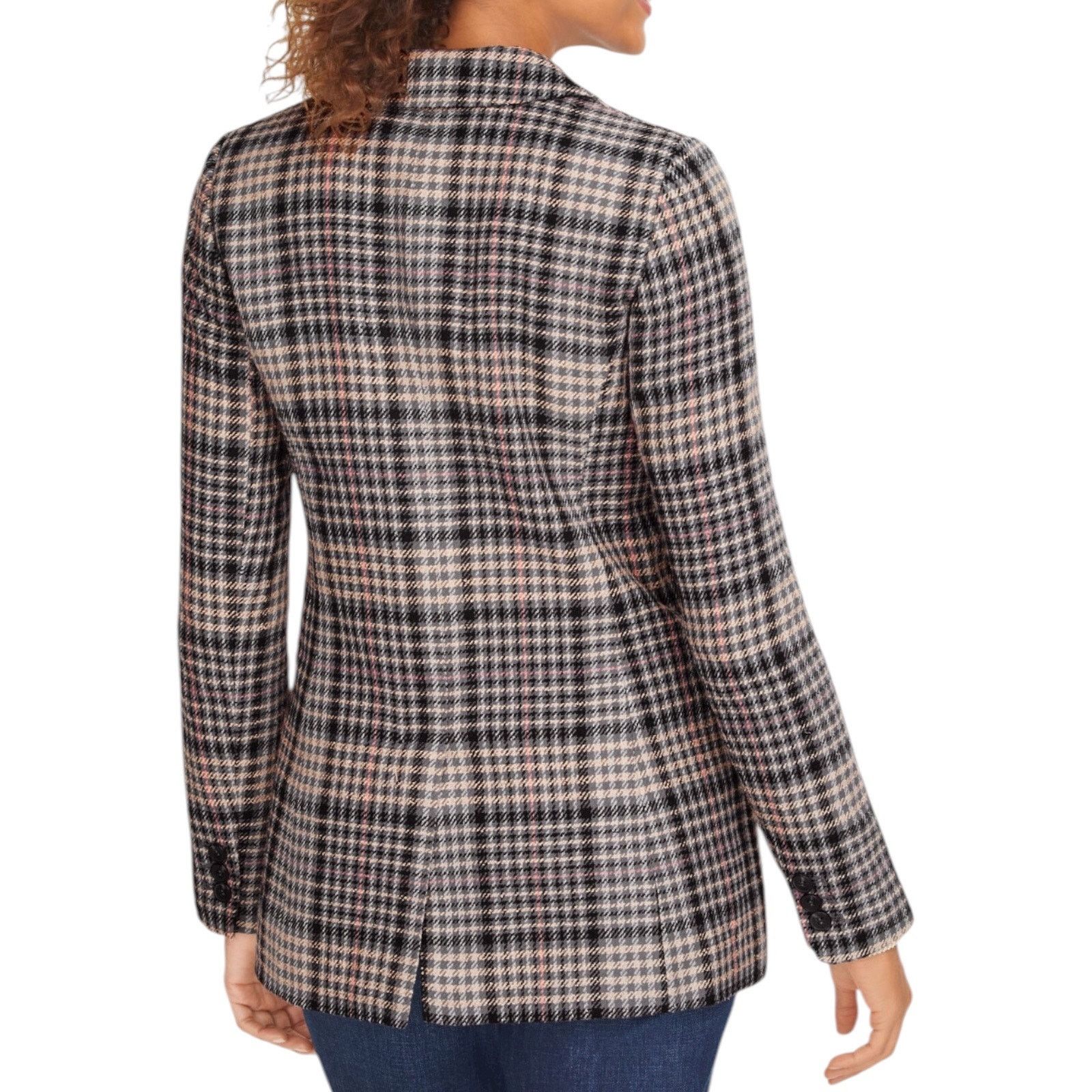 Other Talbots Double Breasted Bradwell Plaid Blazer Jacket Gray 16 Size XXL / US 16-18 / IT 52-54 - 3 Thumbnail