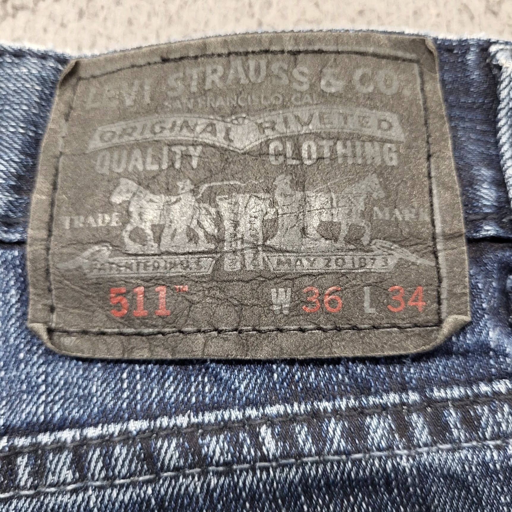 Levi's Levi's Jeans Men 511 Skinny 38x34 Blue Dark Wash College Denim Size US 38 / EU 54 - 6 Thumbnail