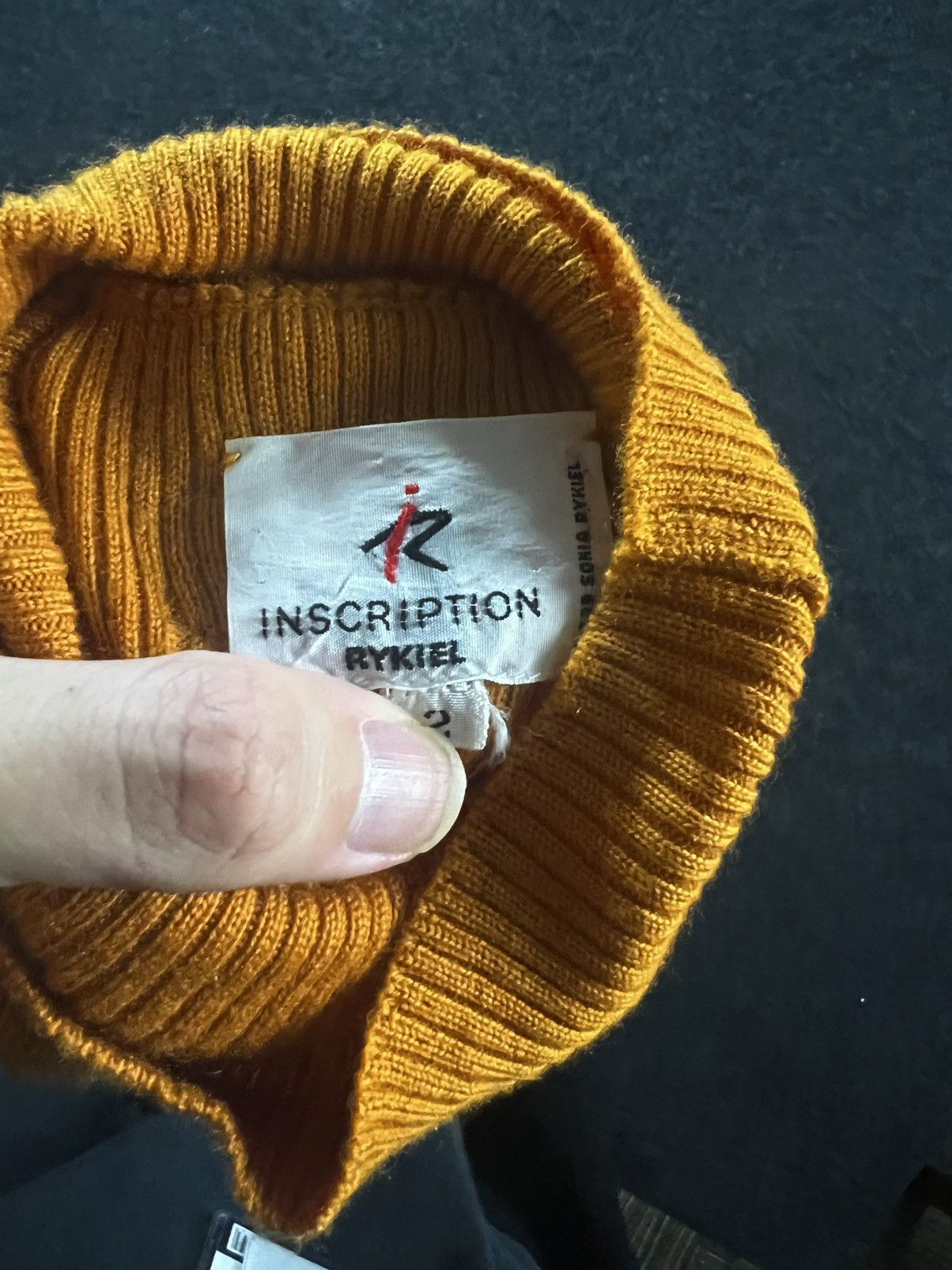 Vintage 80’s vintage sonia rykiel inscription knitted yellow mustard Size S / US 4 / IT 40 - 4 Thumbnail