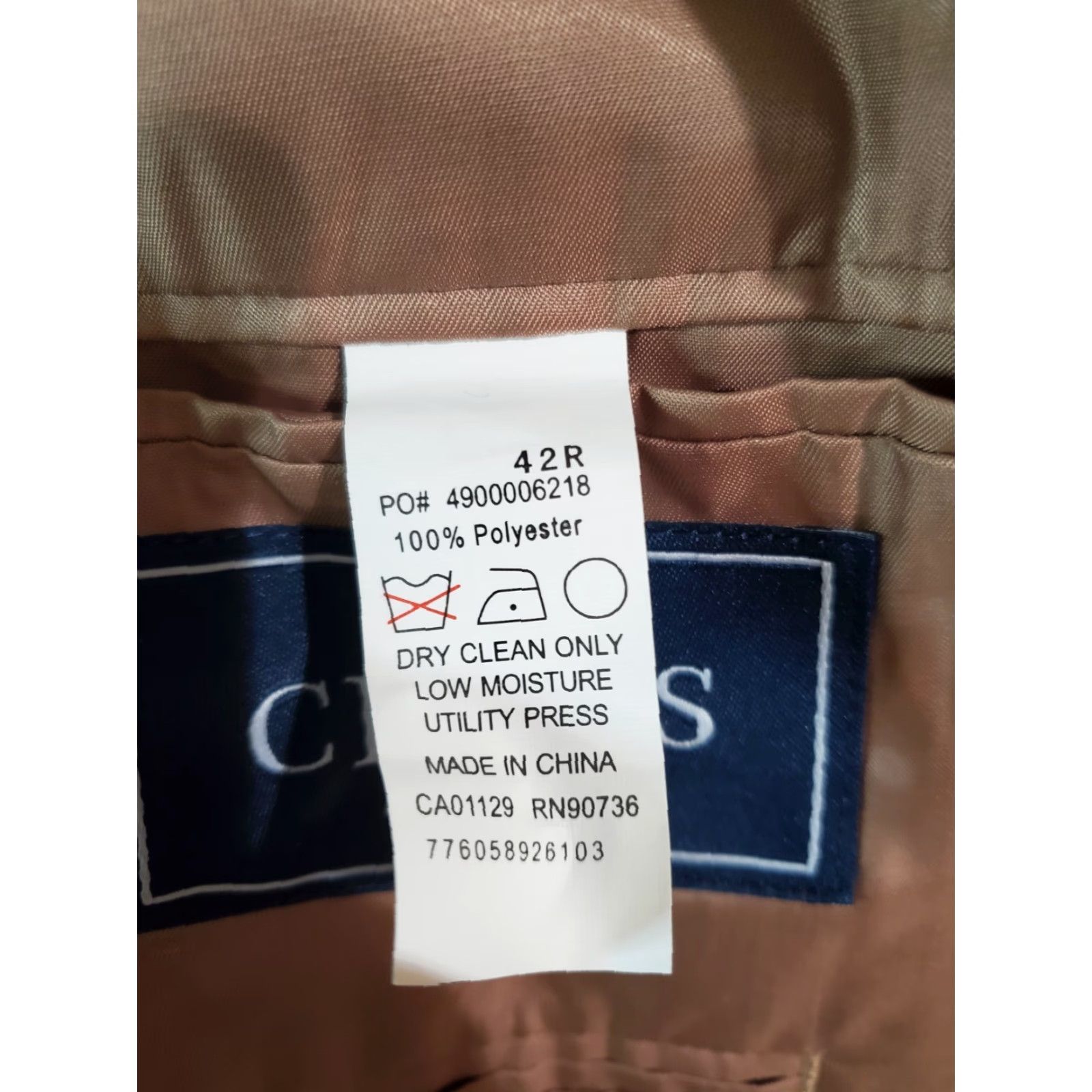 Ralph Lauren Ralph Lauren Chaps Signature Mens Faux Suede Suit Coat Size 48R Tan NWTs Size 48R - 6 Thumbnail