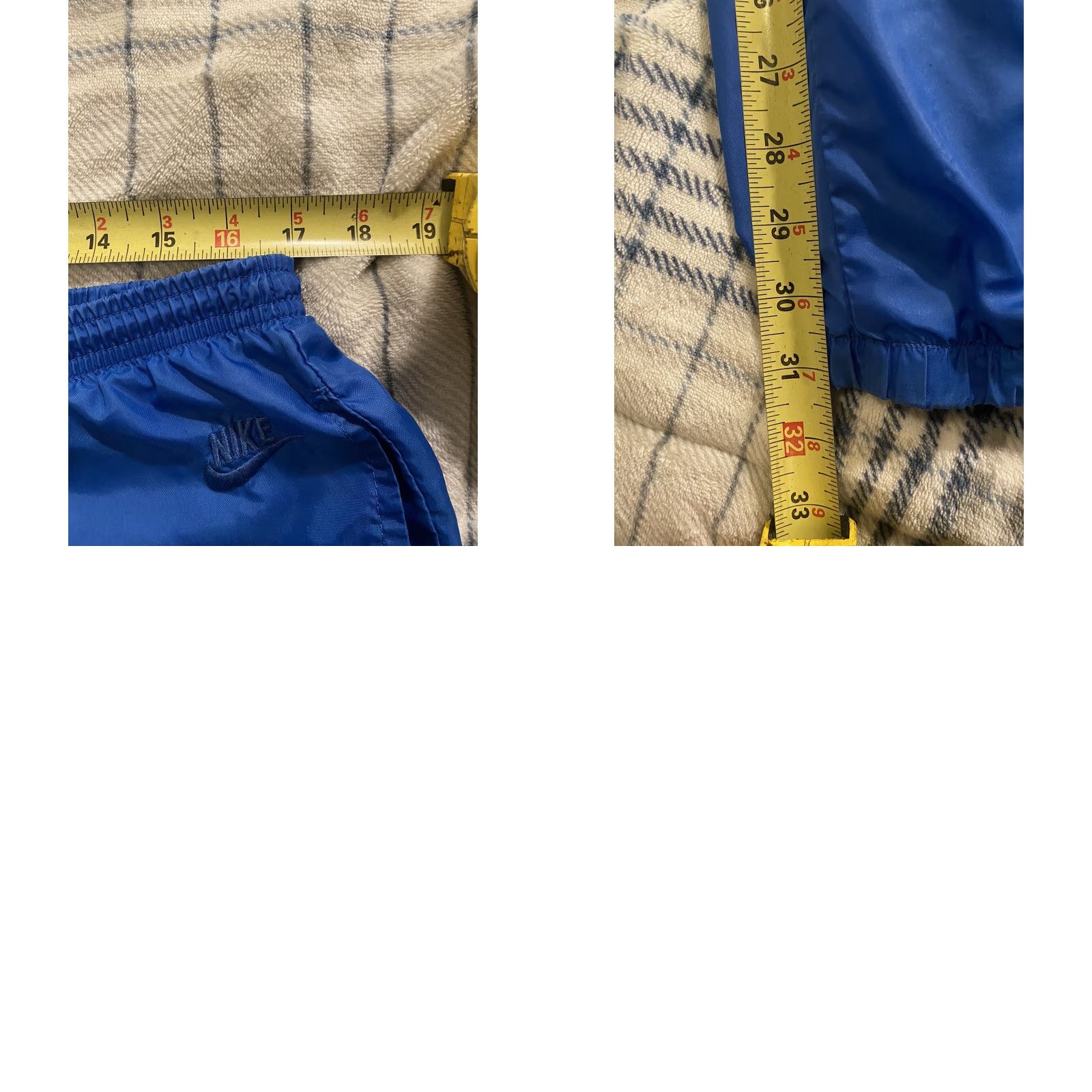 Nike VINTAGE Nike Windbreaker Jogger Pants Blue Lined Zip Legs Large Men 80s Activewear Size US 33 - 8 Thumbnail