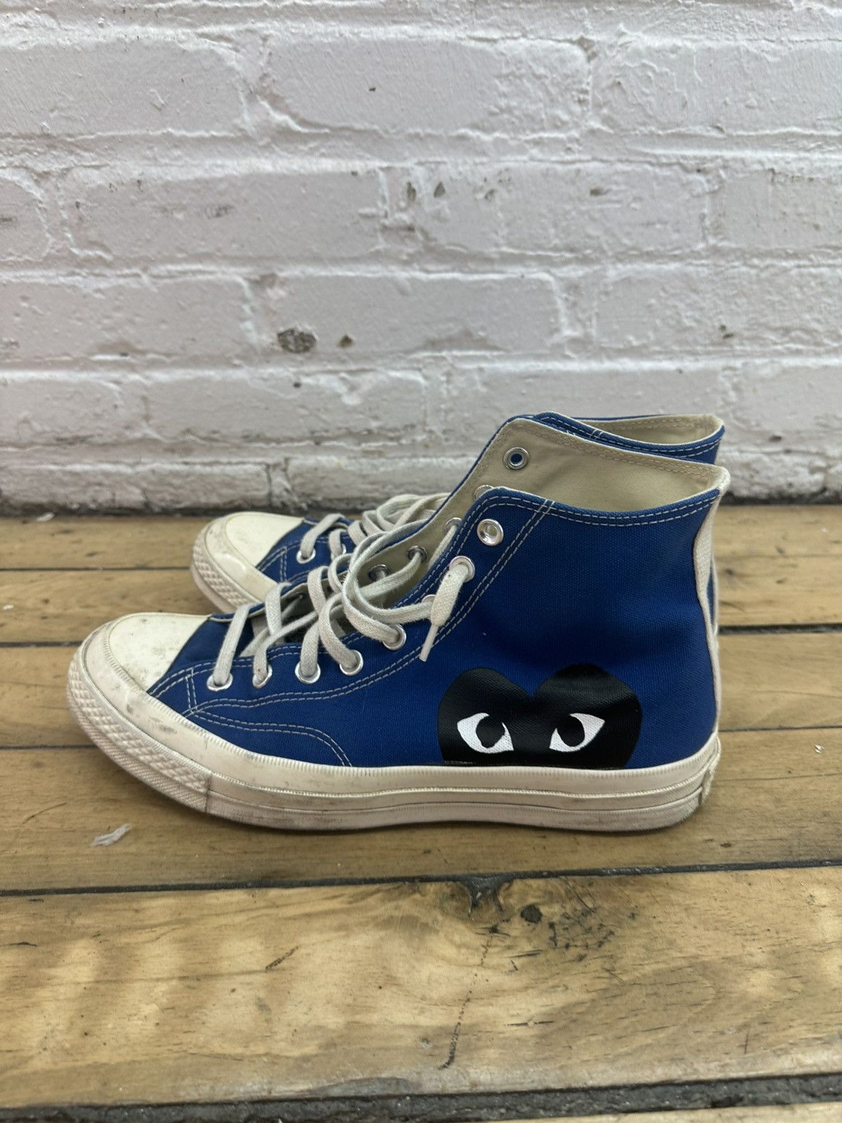 Comme des Garcons PLAY CDG Play x Converse Blue High Top Size US 9 / EU 42 - 6 Thumbnail
