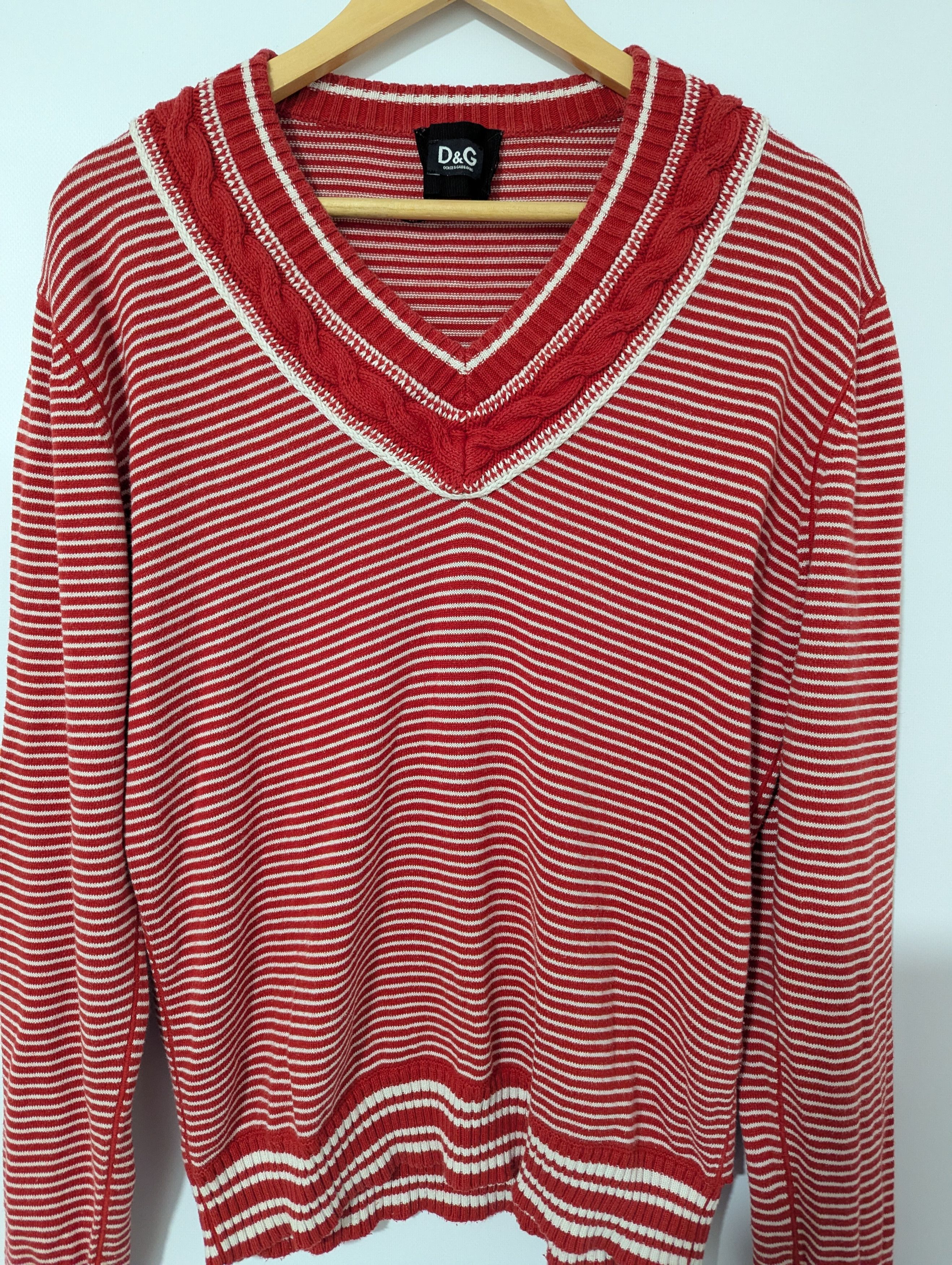Dolce & Gabbana × Vintage D&G Dolce & Gabbana Vintage Stripped Woman's Knit Sweater Size L / US 10 / IT 46 - 2 Thumbnail