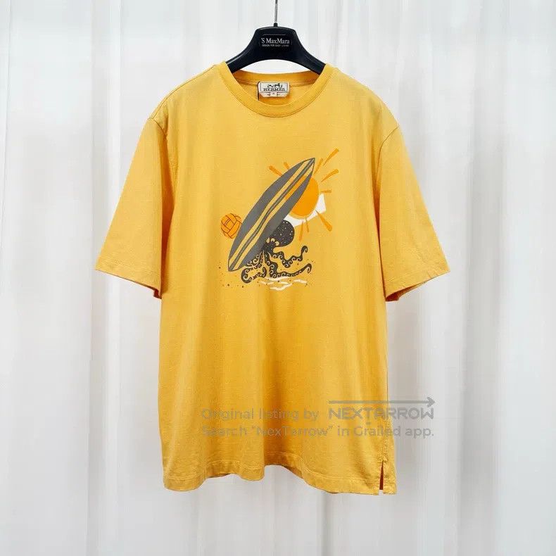 Hermes Hermes Sailboard Printed Short Sleeve Size US M / EU 48-50 / 2 - 1 Thumbnail