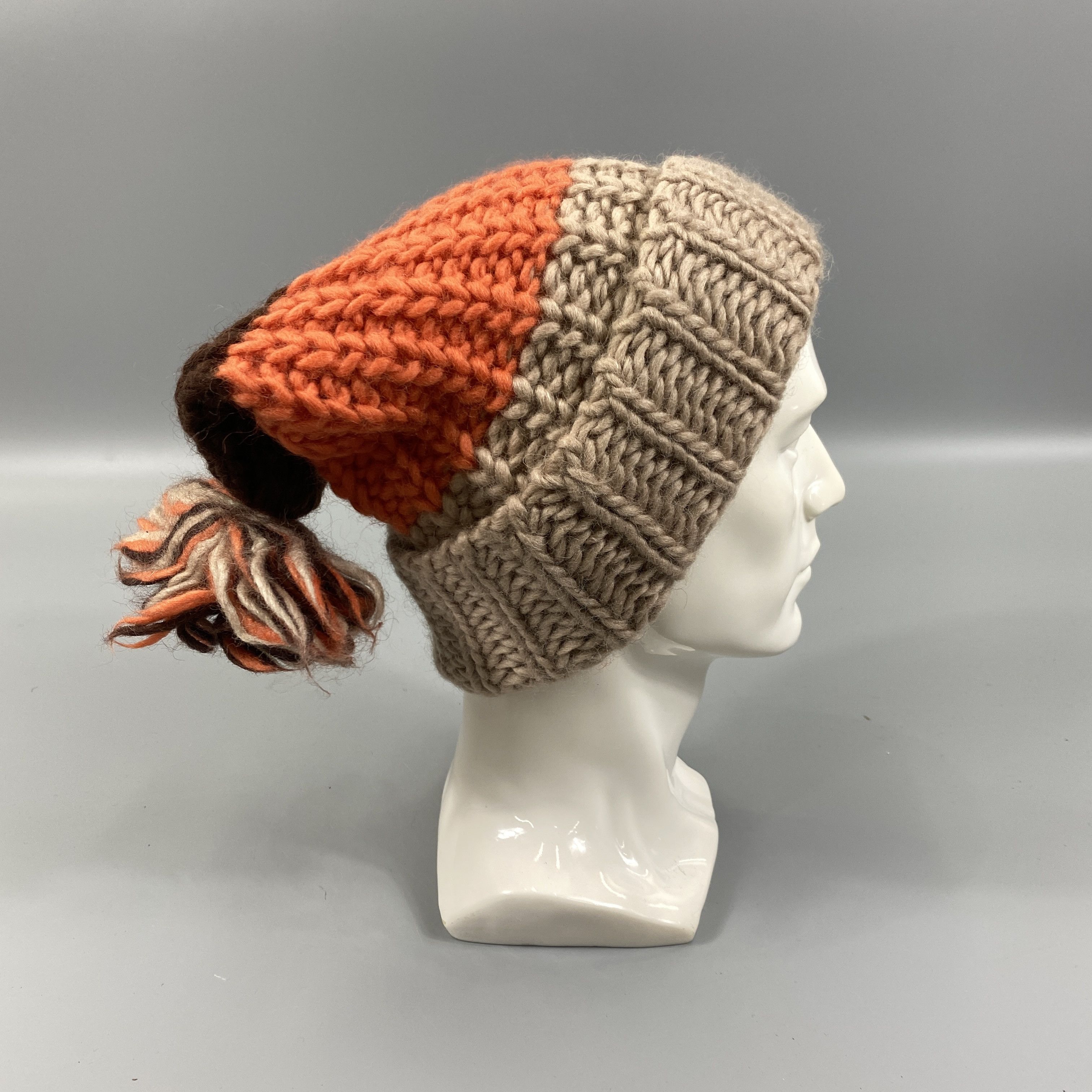 Japanese Brand Knitted Three Color Beanie Hats -BN1175 Size ONE SIZE - 3 Thumbnail