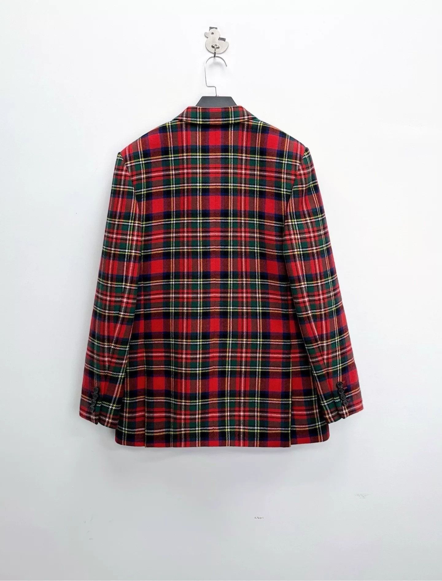 Saint Laurent Paris Saint Laurent Wool Plaid Button-Front Blazer Coat Size US S / EU 44-46 / 1 - 2 Thumbnail