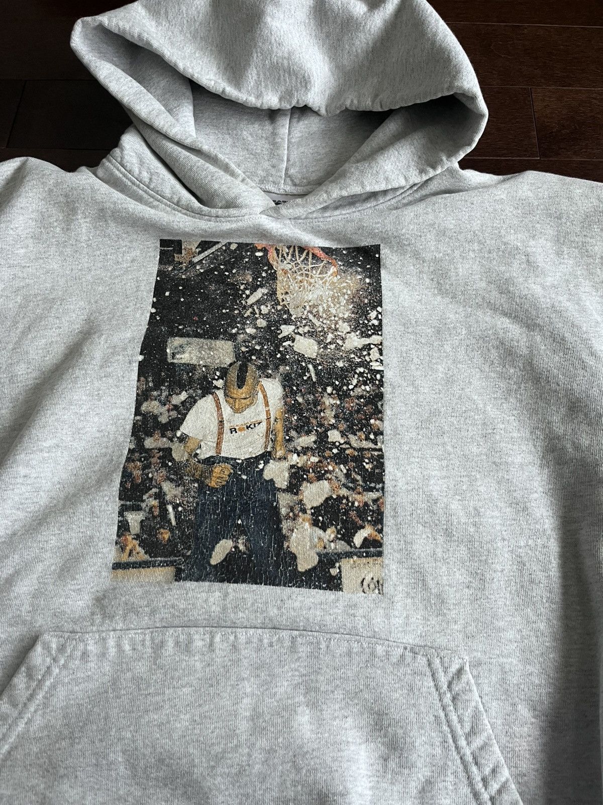 Pleasures Pleasures x Rokit Collab Graphic Heavyweight Hoodie Grey Size US L / EU 52-54 / 3 - 3 Thumbnail