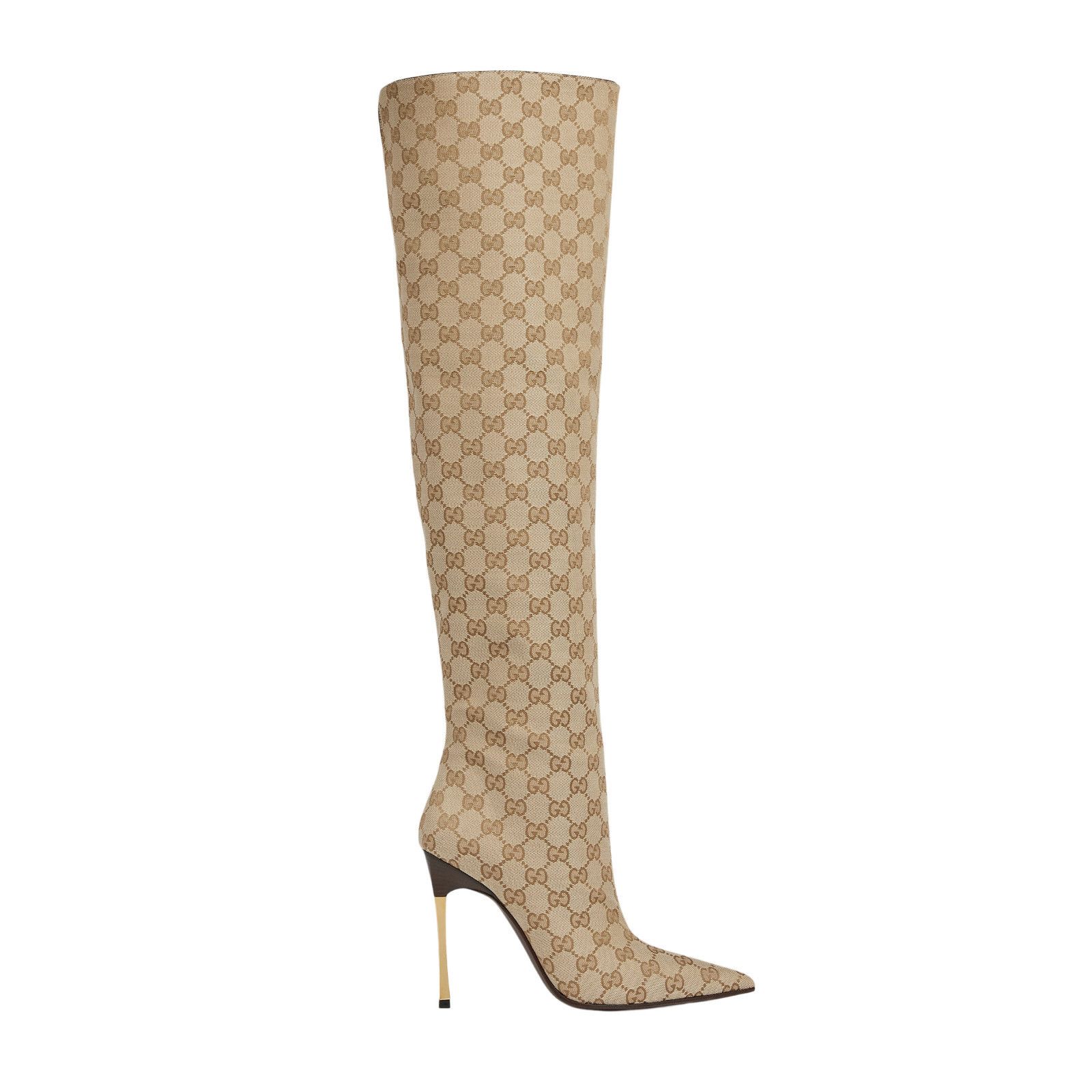 Gucci GUCCI $2500 Sand/Dark Brown Bombshell 110mm Boots New & Auth Size US 7 / IT 37 - 1 Thumbnail