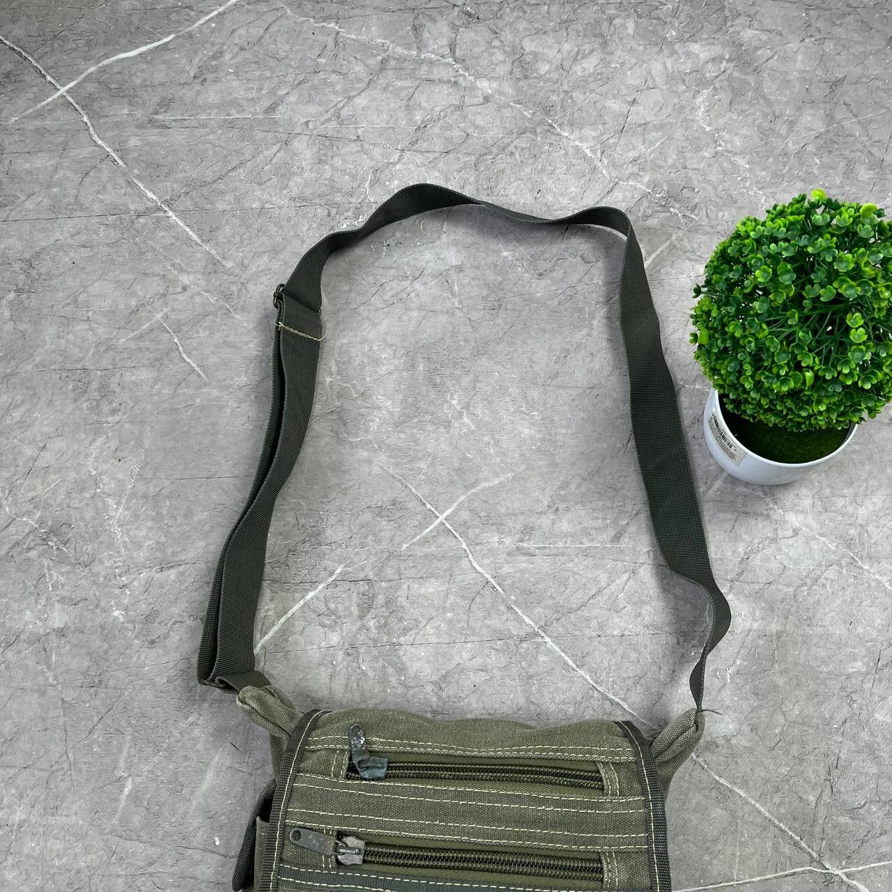 Japanese Brand Vintage Diesel Style Denim ORMI Faded Sling Bag Y2K Military Size ONE SIZE - 16 Thumbnail