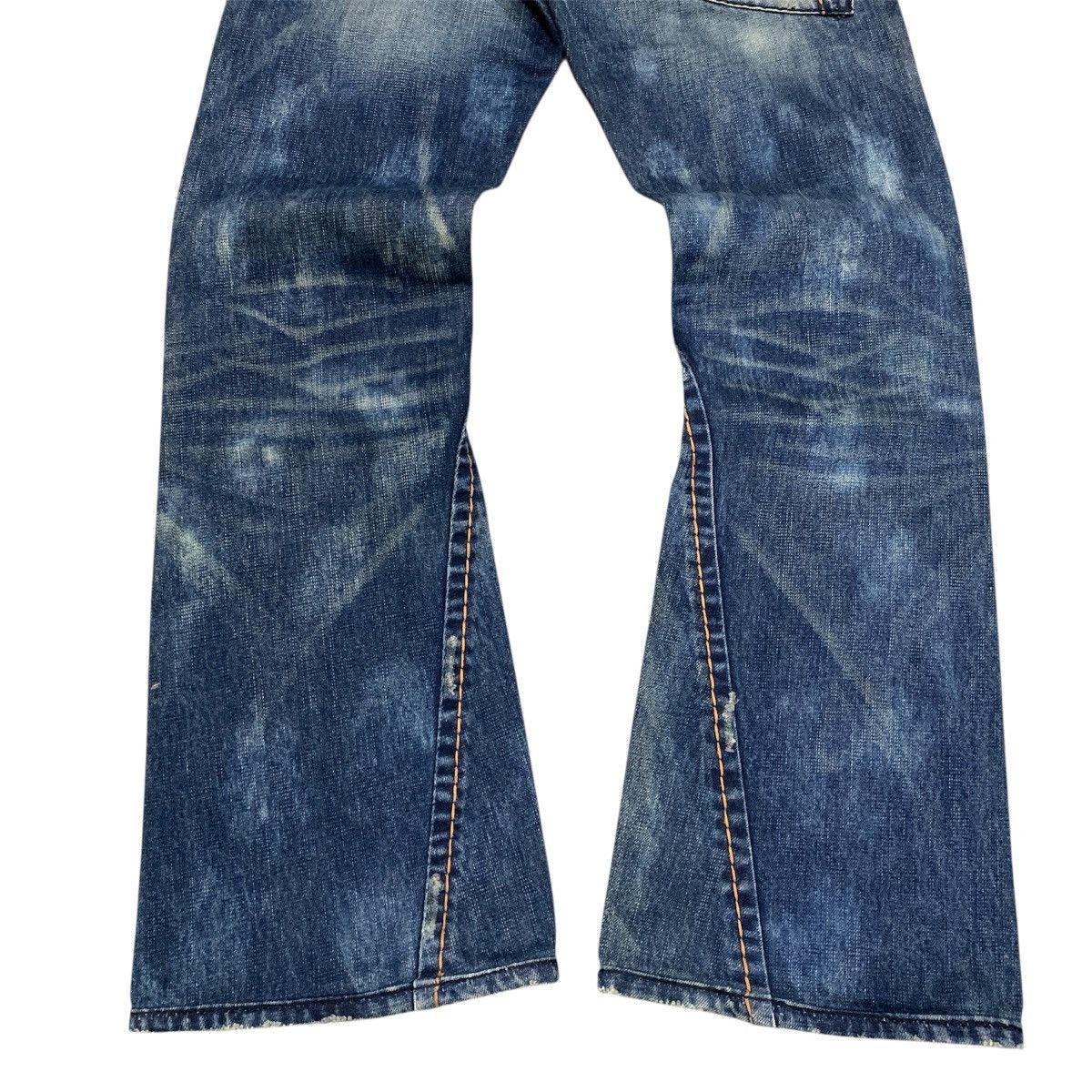 If Six Was Nine 2000’s Buckaro Distressed Flared Bootcut Jeans Pants Size US 30 / EU 46 - 10 Thumbnail