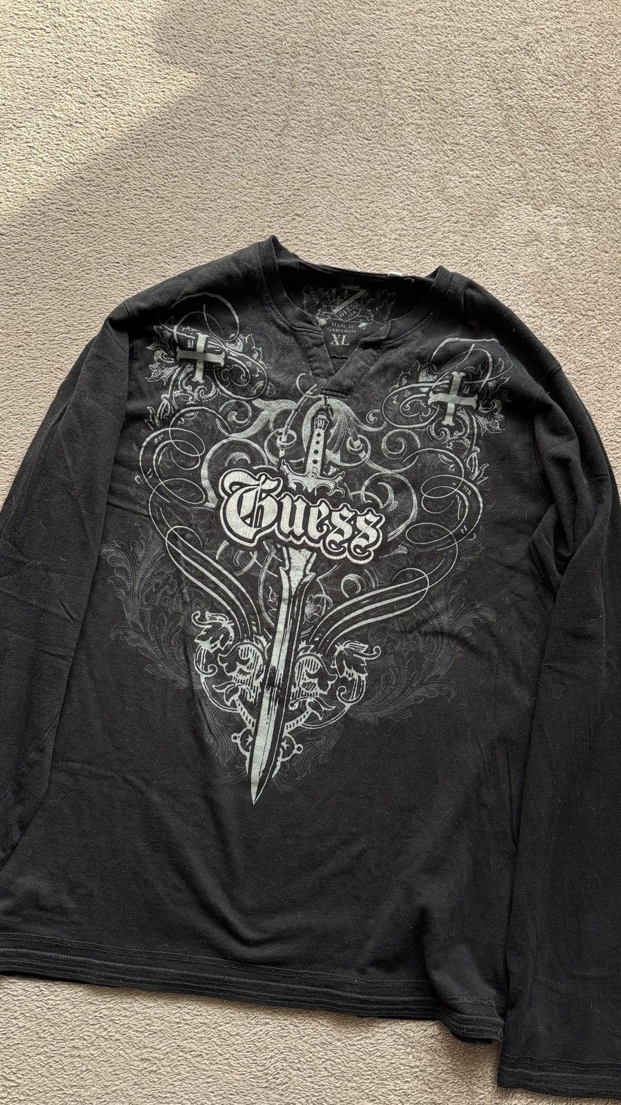 Le Grande Bleu (L.G.B.) Guess Y2K anarchy gothic long sleeve grunge LGB if6was9 vibe Size US XL / EU 56 / 4 - 2 Thumbnail