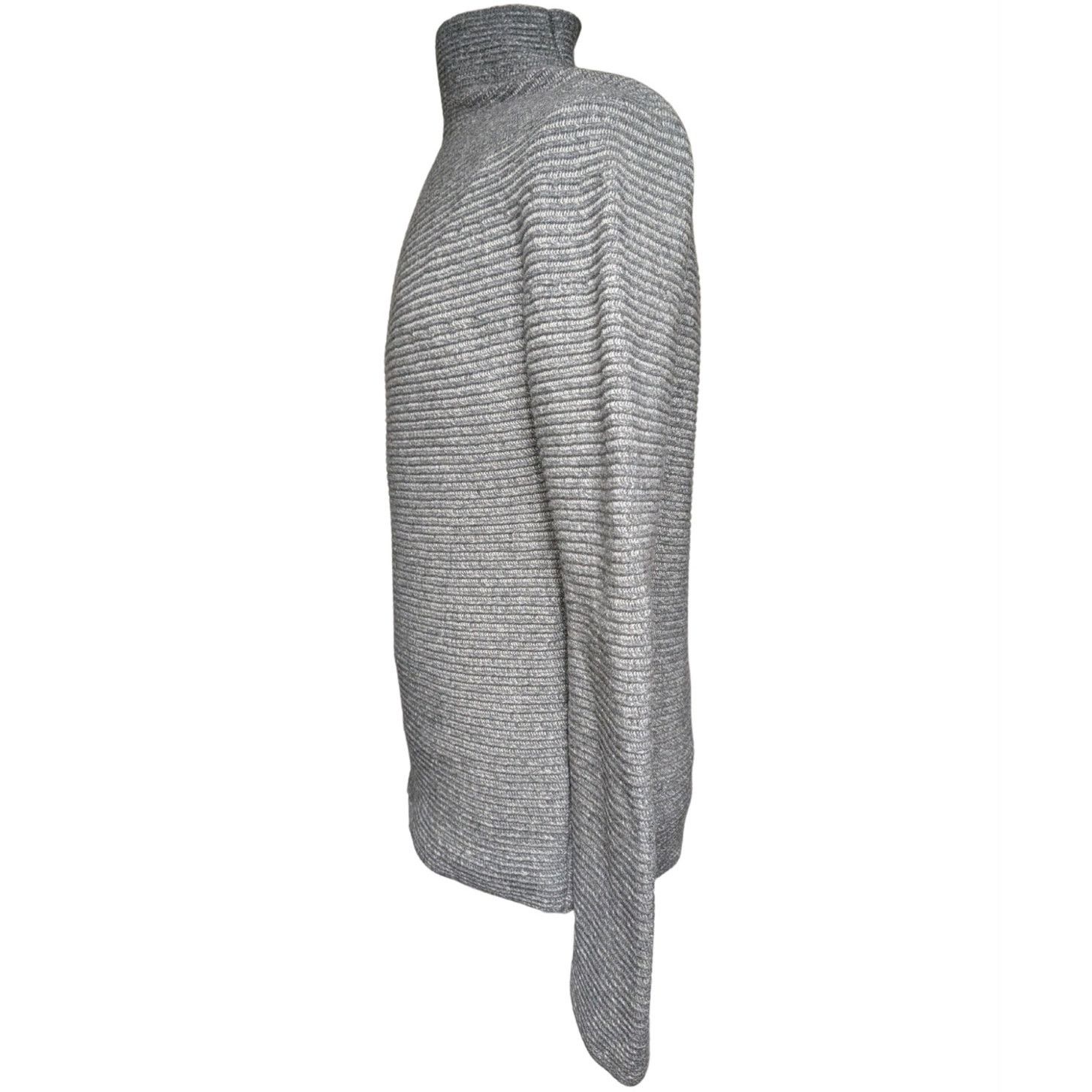 Donna Karan Donna Karan Women's 100% Wool Gray Turtleneck Sweater USED Size L / US 10 / IT 46 - 2 Thumbnail