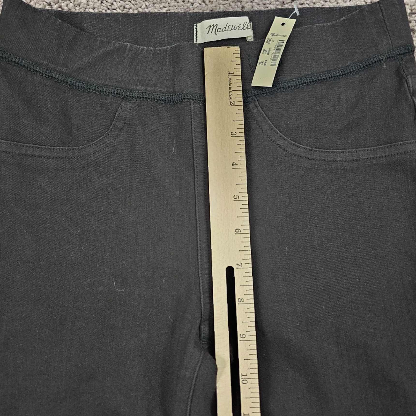 Madewell Madewell Jeans Womens 27 Black Anywhere Mid Rise Stretch Pull On F5877 25x27 Size 27" / US 4 / IT 40 - 3 Thumbnail