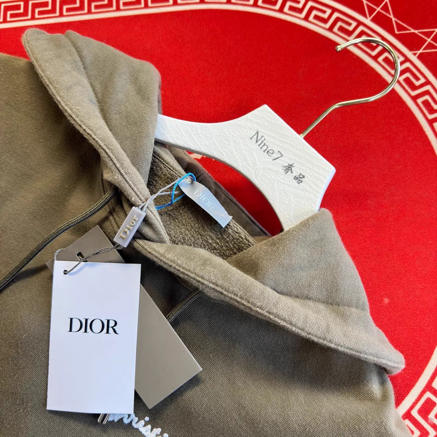 Dior Dior Embroidered Logo Print Olive Green Hoodie Size US M / EU 48-50 / 2 - 3 Thumbnail
