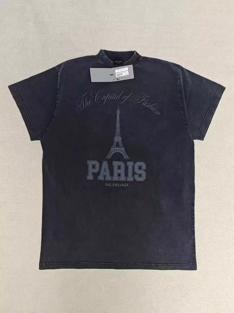 Balenciaga Balenciaga Tower Washing Short Sleeve Size US S / EU 44-46 / 1 - 1 Thumbnail