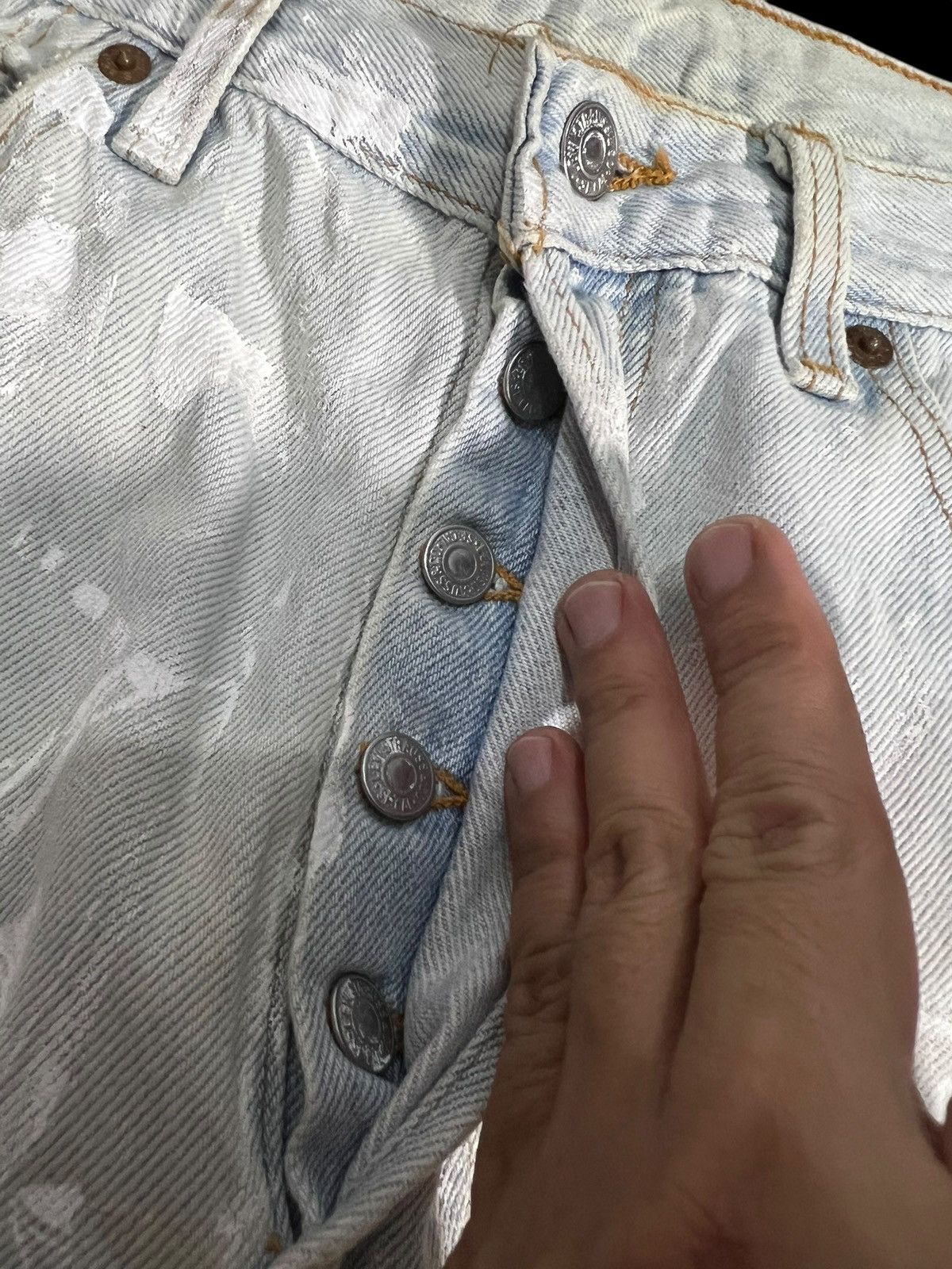 Levi's 🔥Vintage 90’s Levis 501 Vortex Designs Jean #USA Size US 29 - 12 Thumbnail