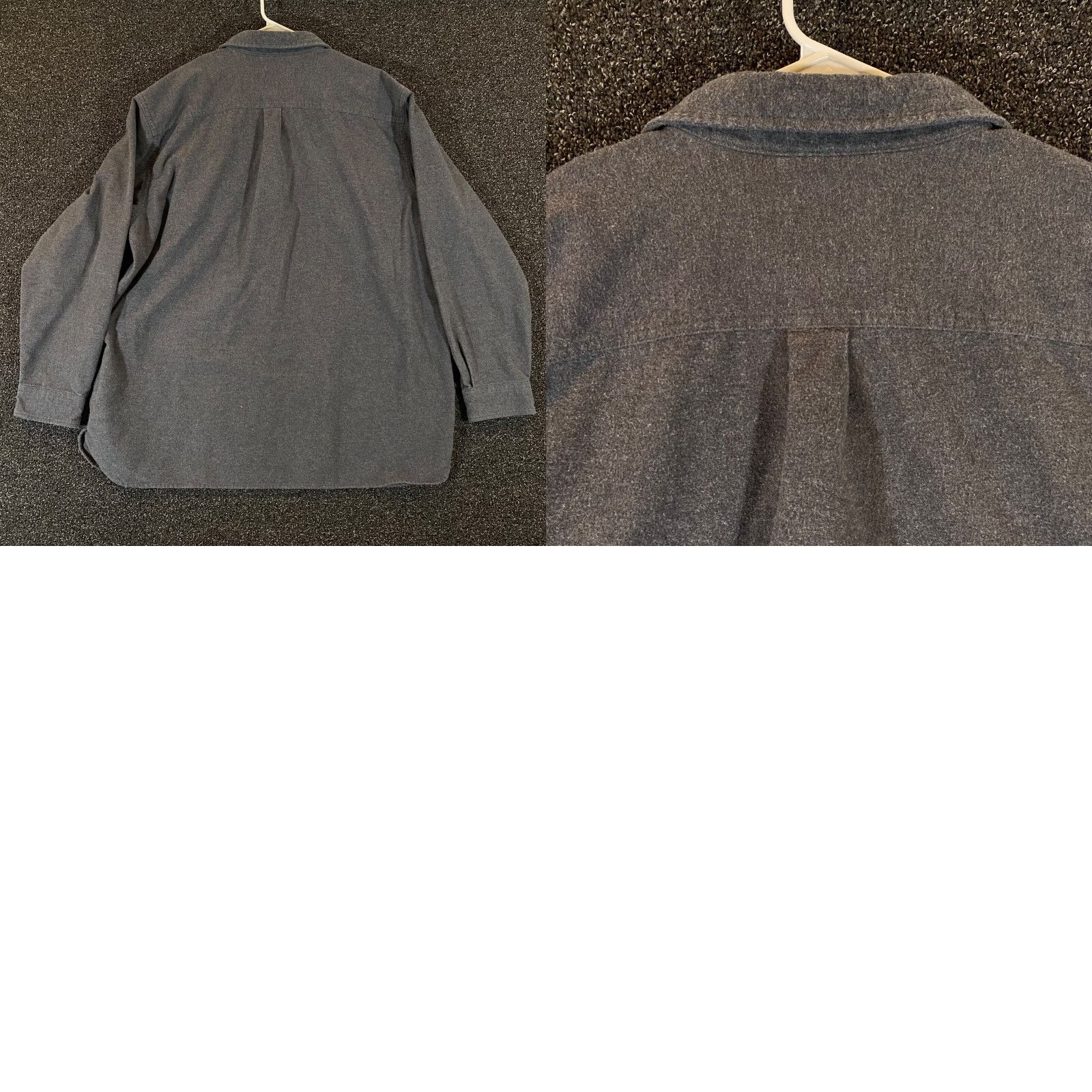 Vintage LL Bean Chamois Shirt Mens 2XL XXL Grey Heather Button Up Traditional Fit Cotton Shirt Men Wool? No. Size US XXL / EU 58 / 5 - 8 Thumbnail