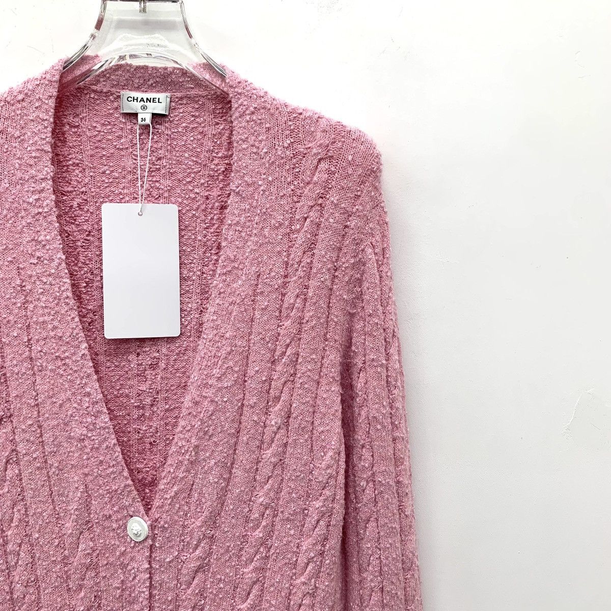 Chanel Chanel Cable Knit V-neck Long Sleeve Cardigan Dress K26WX Size S / US 4 / IT 40 - 3 Thumbnail