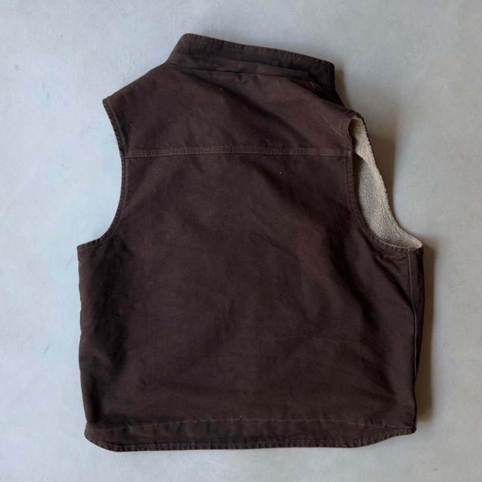Carhartt Vintage Carhartt Work Vest Faded Canvas Workwear Grunge Size US XXL / EU 58 / 5 - 2 Thumbnail