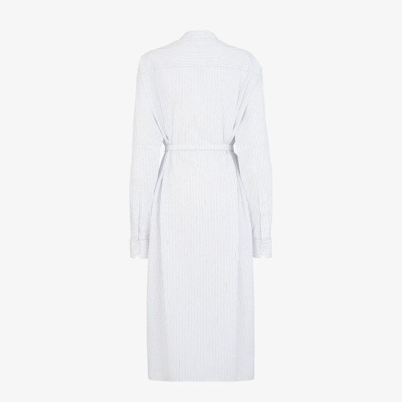 Fendi o1loc1c1225 Long Sleeved Midi Shirt Dress in White Size S / US 4 / IT 40 - 2 Thumbnail