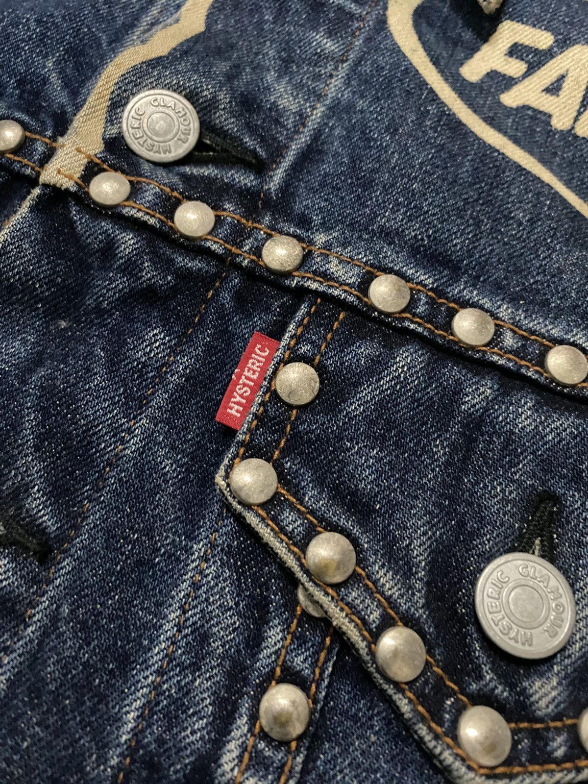 Hysteric Glamour × Japanese Brand Rare Design Hysteric Glamour Punk Studded Kinky Denim Jacket Size US M / EU 48-50 / 2 - 9 Thumbnail