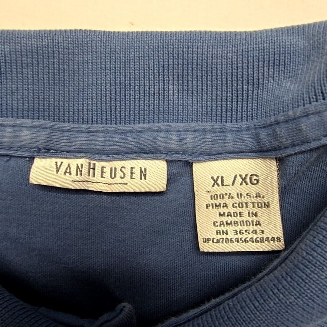 Van Heusen × Vintage Vintage Van Heusen Classic Polo Shirt XL Blue Shirt 2000s Size XL / US 12-14 / IT 48-50 - 6 Thumbnail