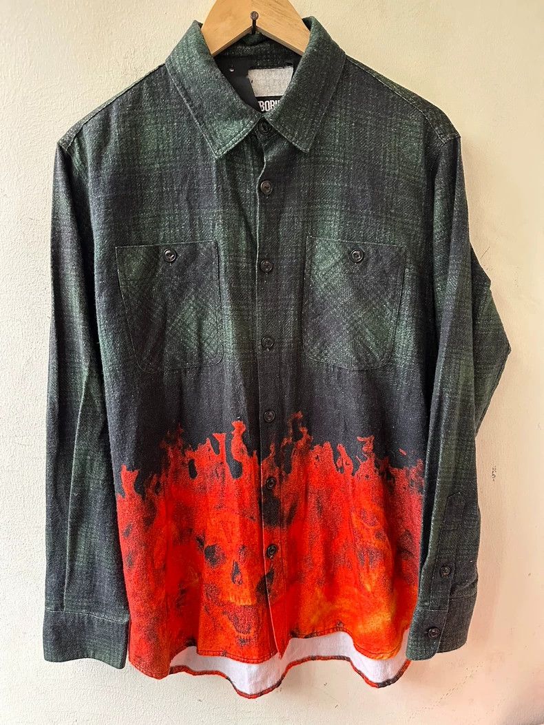 Neighborhood Neighborhood x VLONE Flame Shirt - dmc Size US S / EU 44-46 / 1 - 1 Thumbnail