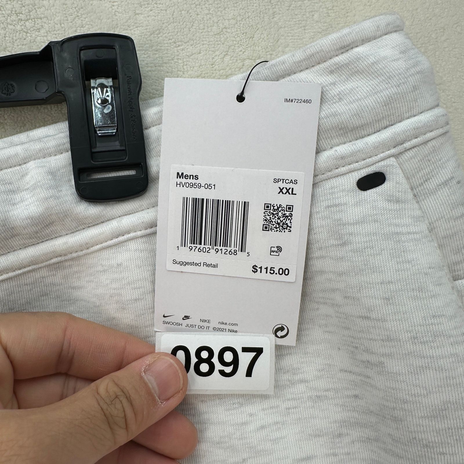 Nike NIKE MEN'S XXL TECH FLEECE JOGGER BIRCH HEATHER HV0959-051 Size US 40 / EU 56 - 5 Thumbnail