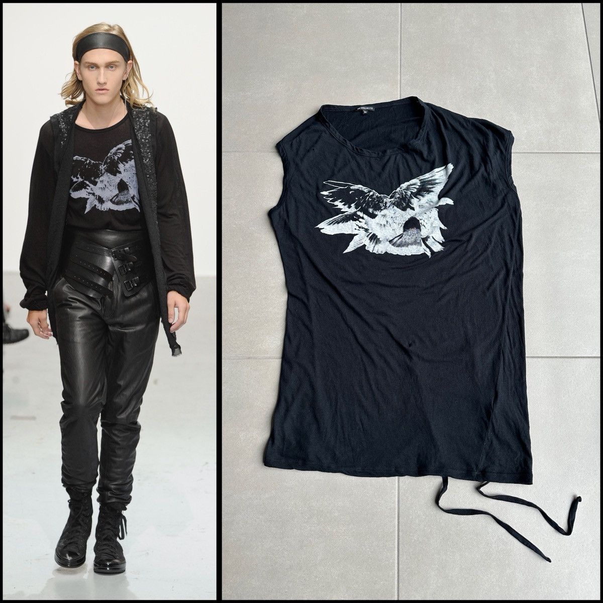 Dior × Hedi Slimane Dior Homme SS04 “Strip” Robot motif T-shirt 