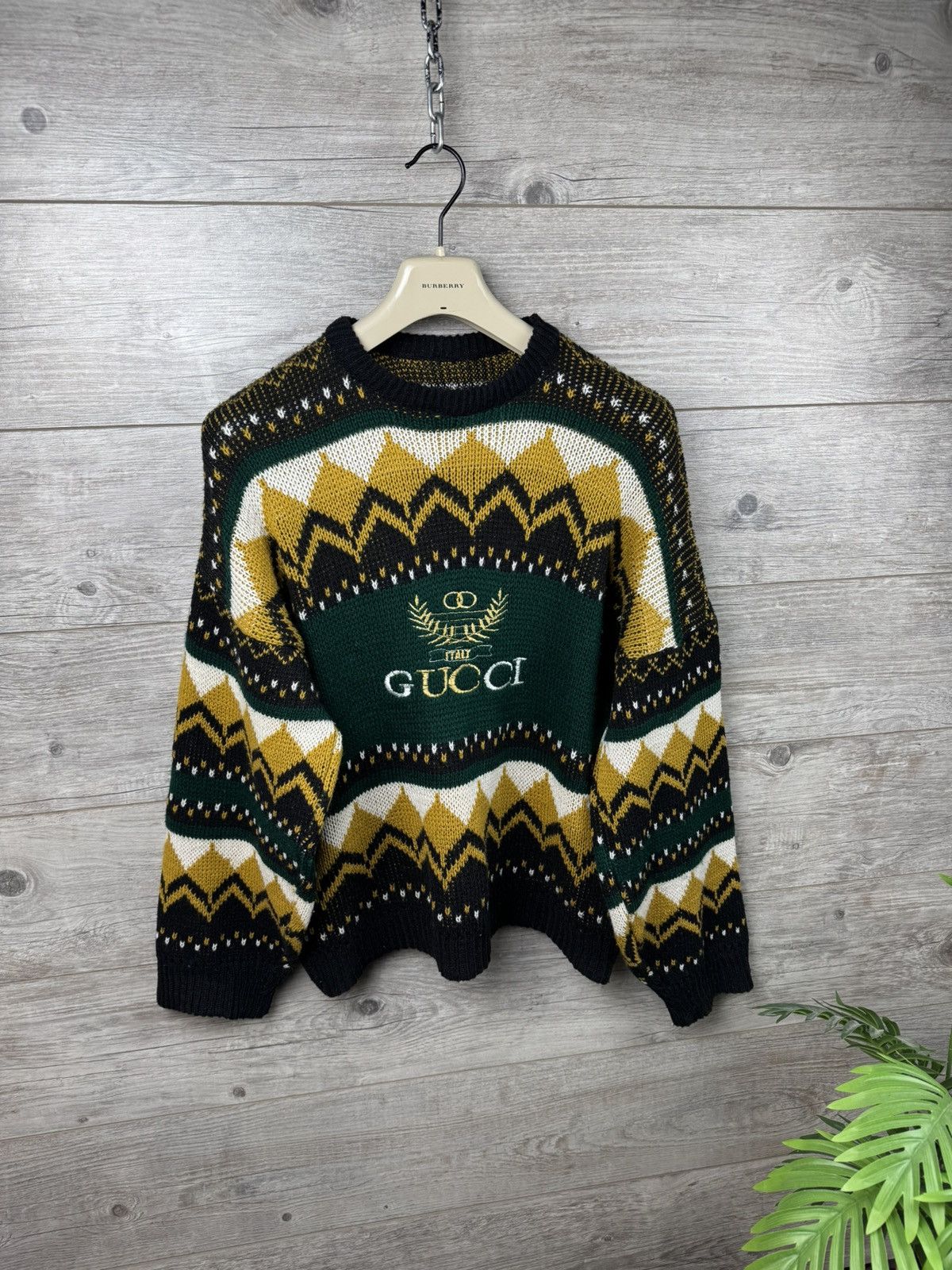 Japanese Brand 90s Gucci style sweater rare vintage Size US M / EU 48-50 / 2 - 9 Thumbnail