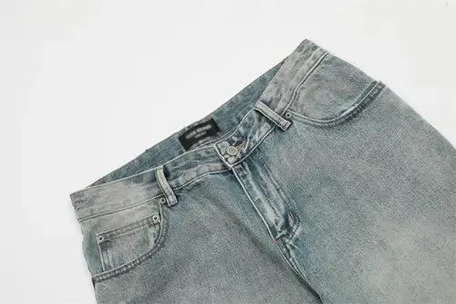 Jean Punk hip-hop trend washed distressed dirty jeans Size US 34 / EU 50 - 5 Thumbnail
