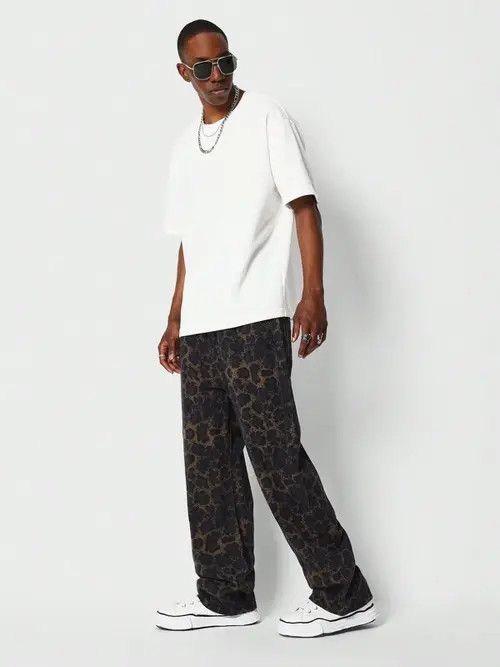 Japanese Brand × Vintage Leopard Pattern jeans Loos Fit Size US 33 - 3 Thumbnail