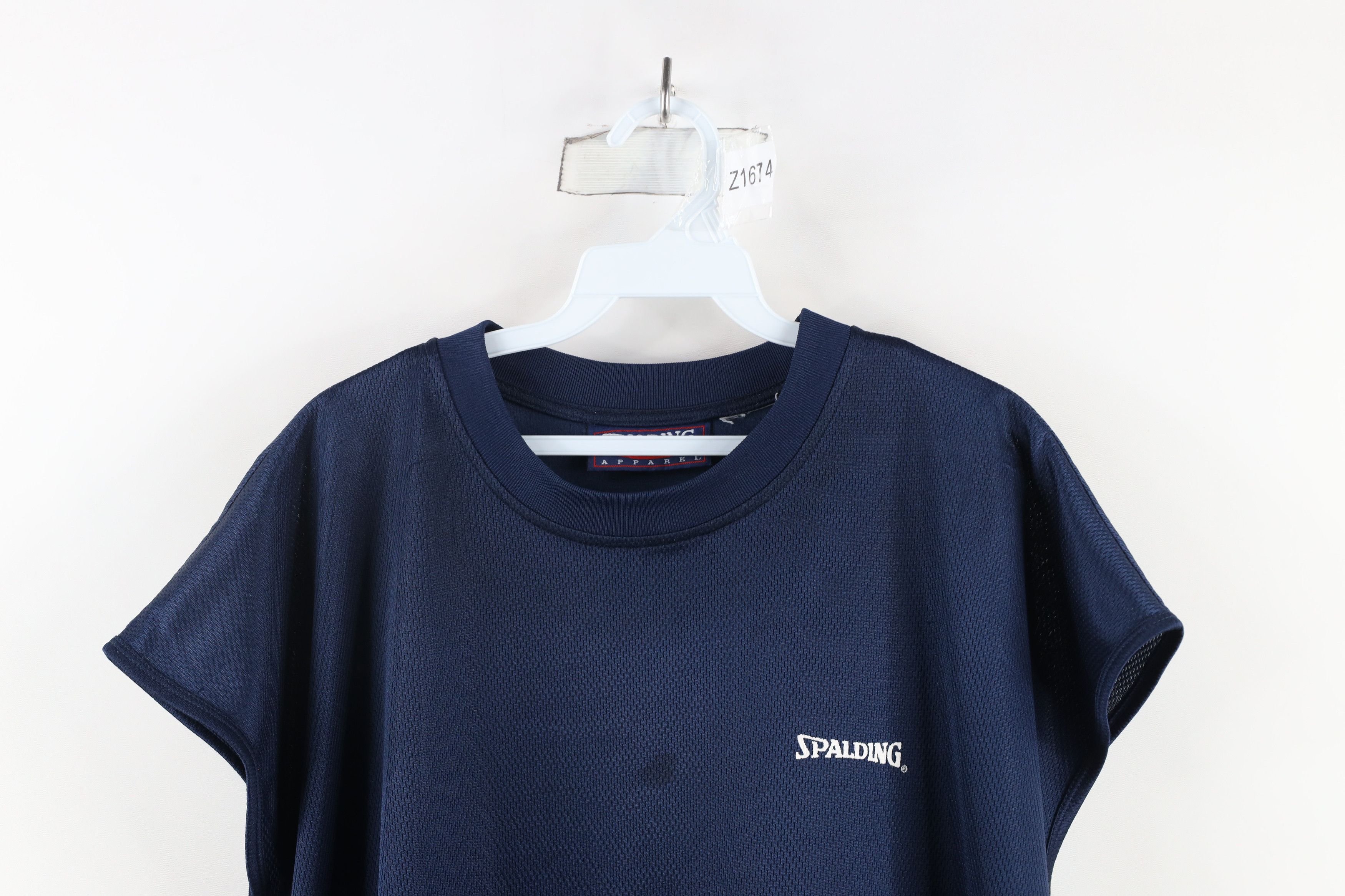 Spalding × Vintage Vintage 90s Spalding Spell Out Muscle Basketball T-Shirt Size US XXL / EU 58 / 5 - 2 Thumbnail
