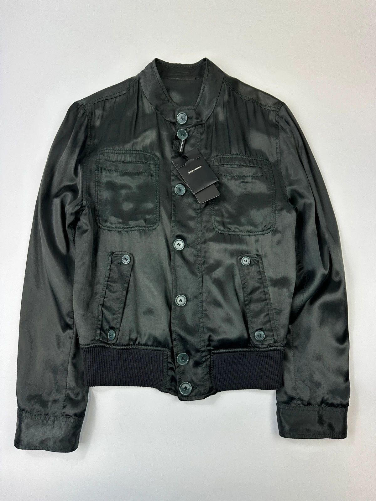 Dolce & Gabbana Dolce & Gabbana Super Light Dark Green Cargo Flight Jacket Size US S / EU 44-46 / 1 - 1 Thumbnail