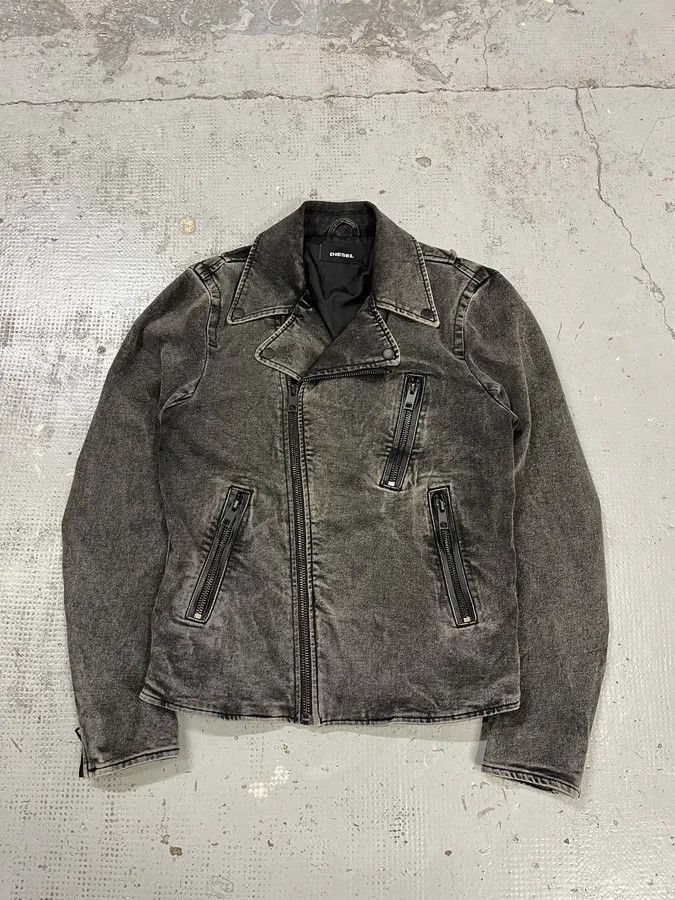 Diesel Diesel Raw Grey Denim Perfecto Jacket Size US S / EU 44-46 / 1 - 1 Thumbnail