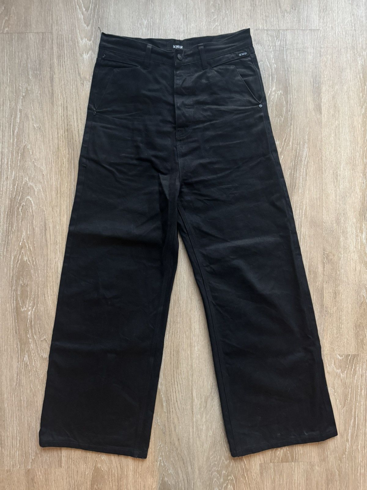 Somar Somar Pequod Denim Black Wide Leg Pants Size US 32 / EU 48 - 1 Thumbnail